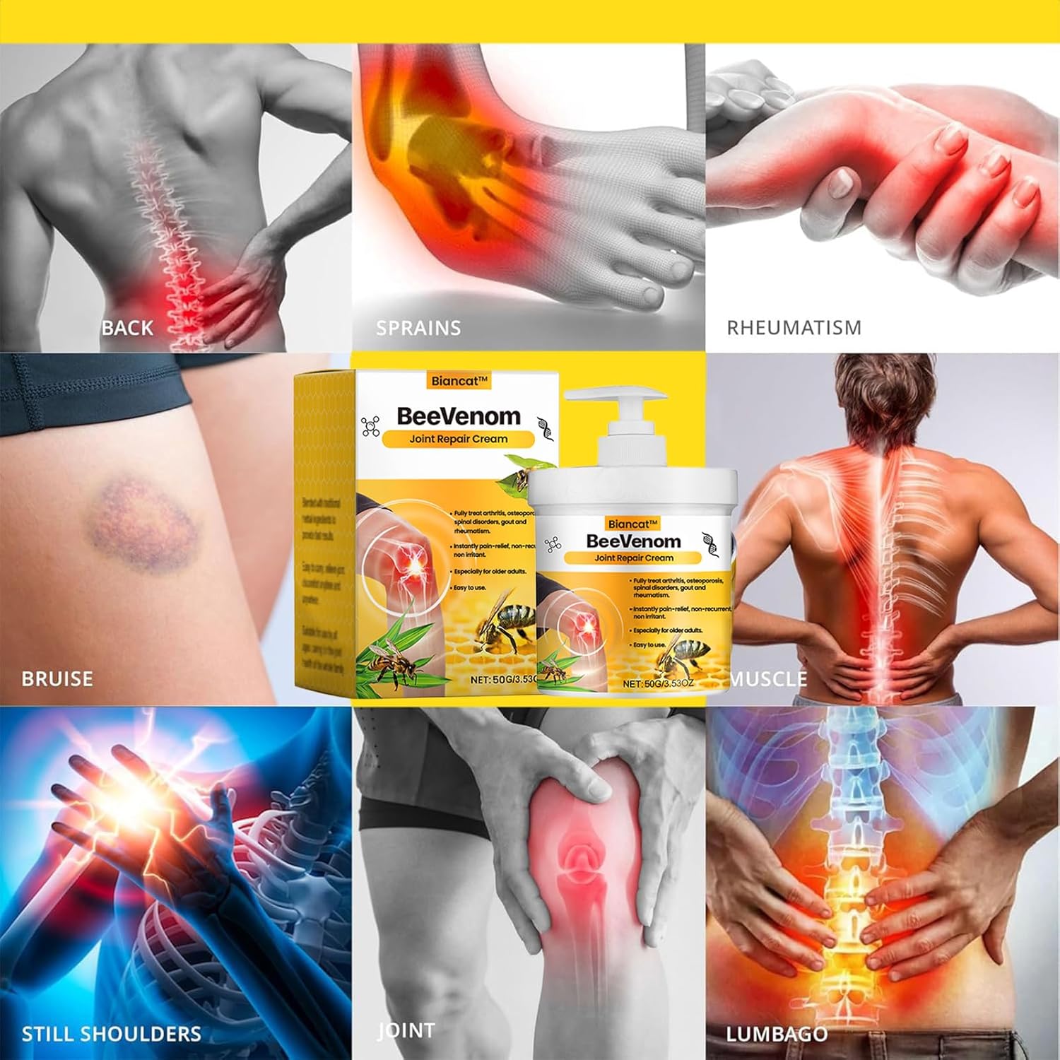 Bee Venom Joint And Bone Therapy Cream, Relieve Pain