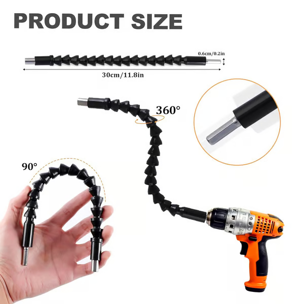 17-Piece Complete Home Flexible Drill Extension Kit