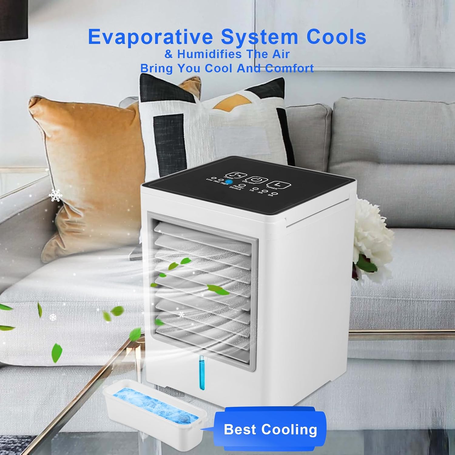 Evaporative Air Cooler with Touch Screen
