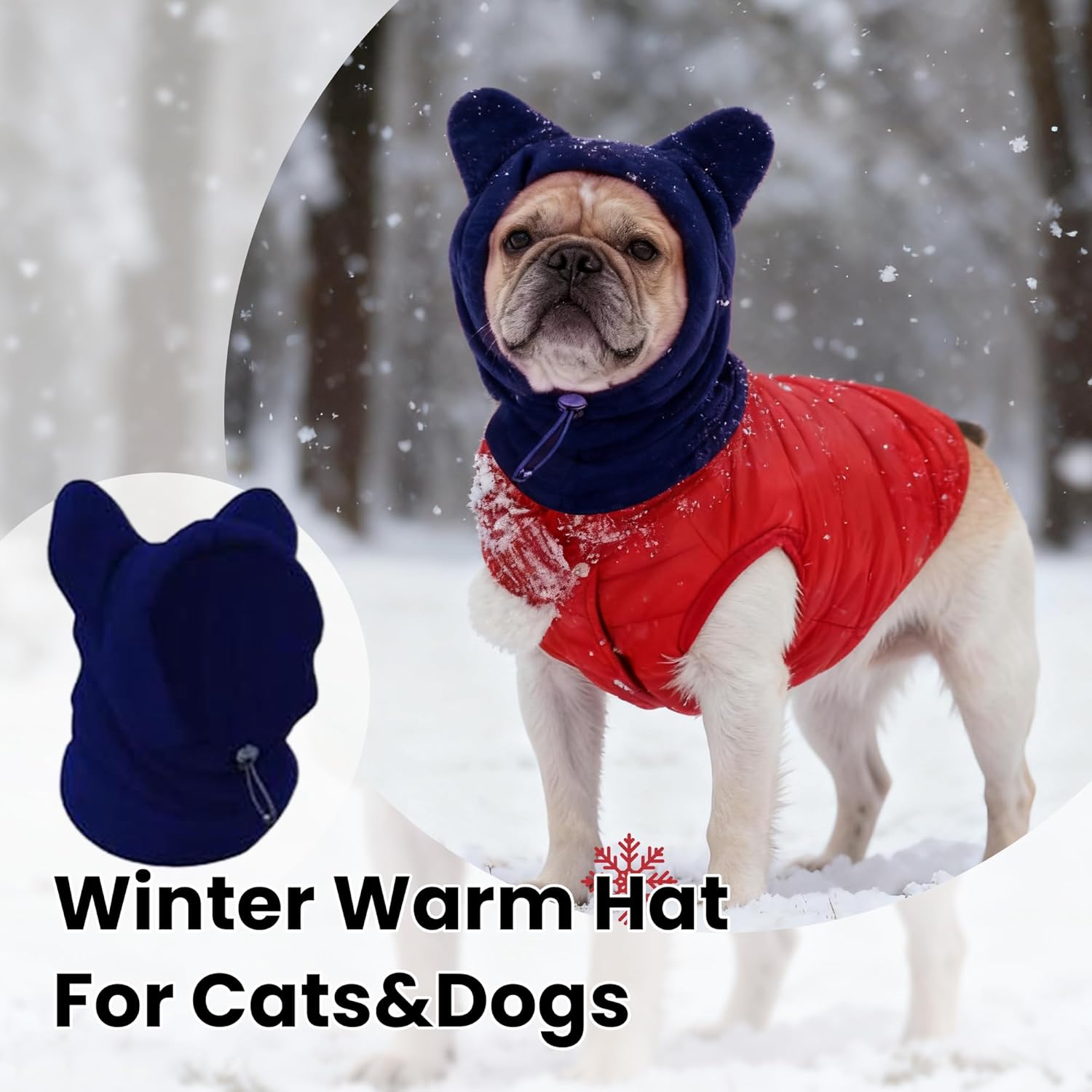 Dog Snood Winter Hood with Ear Protection
