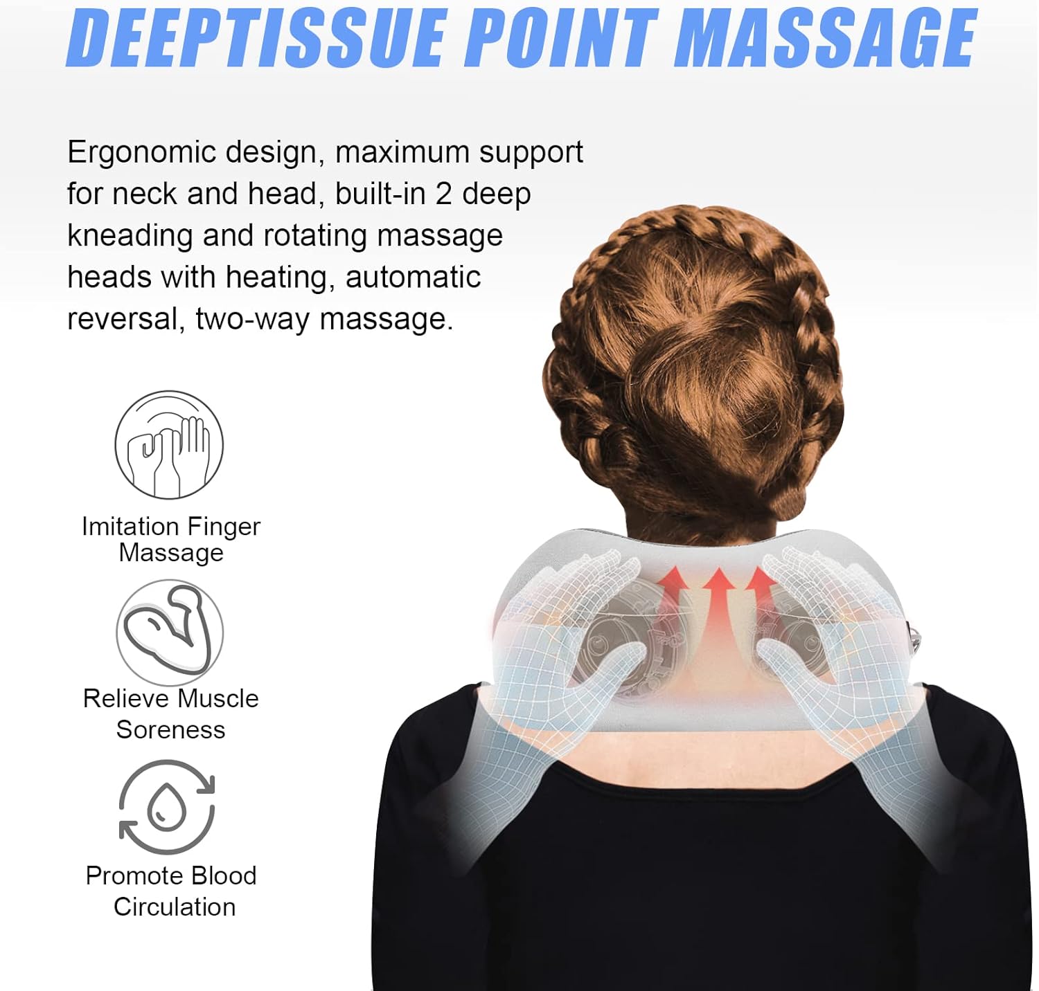 Neck Massager with Heating for Neck Pain Relief