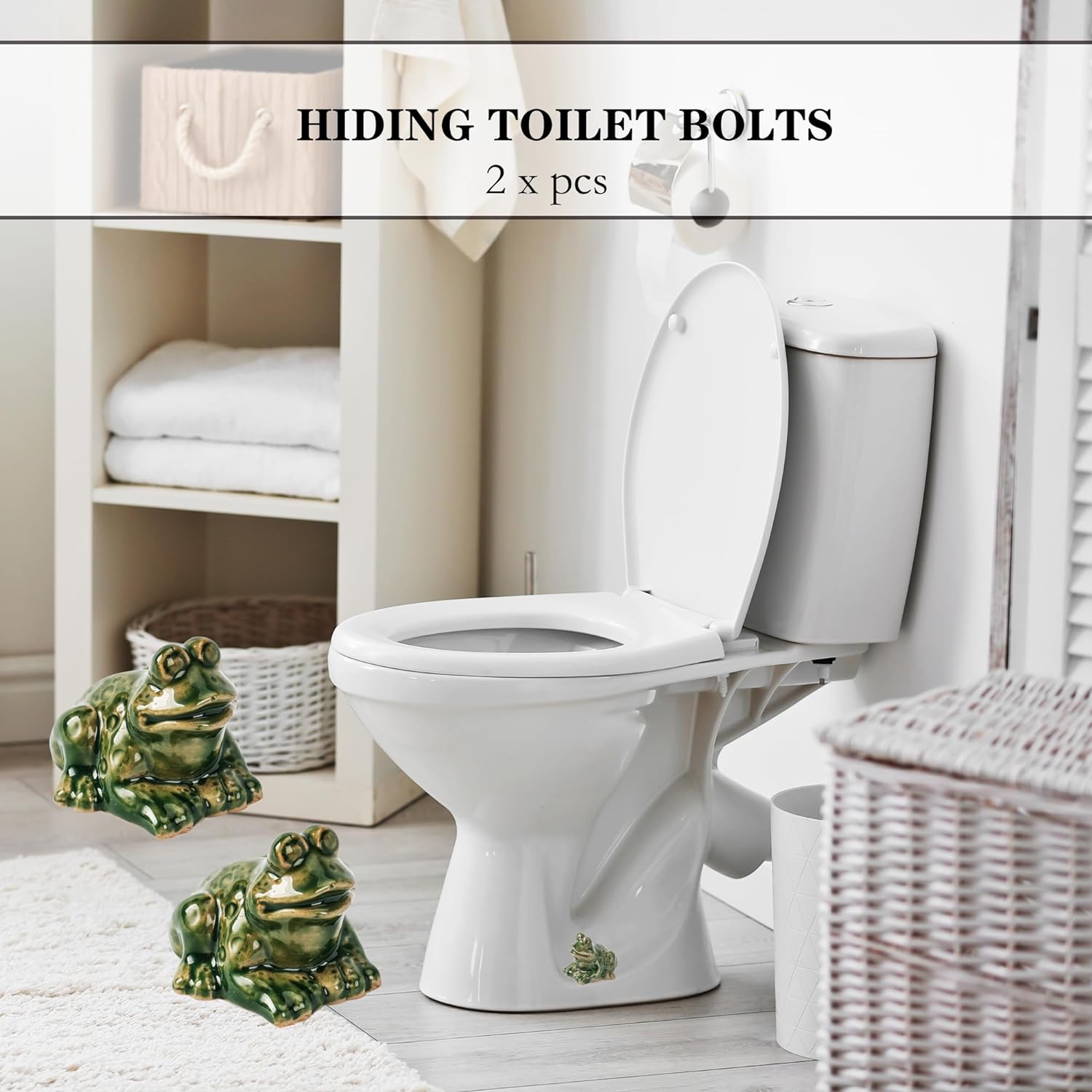 Universal Ceramic Toilet Bolt Covers Decorative