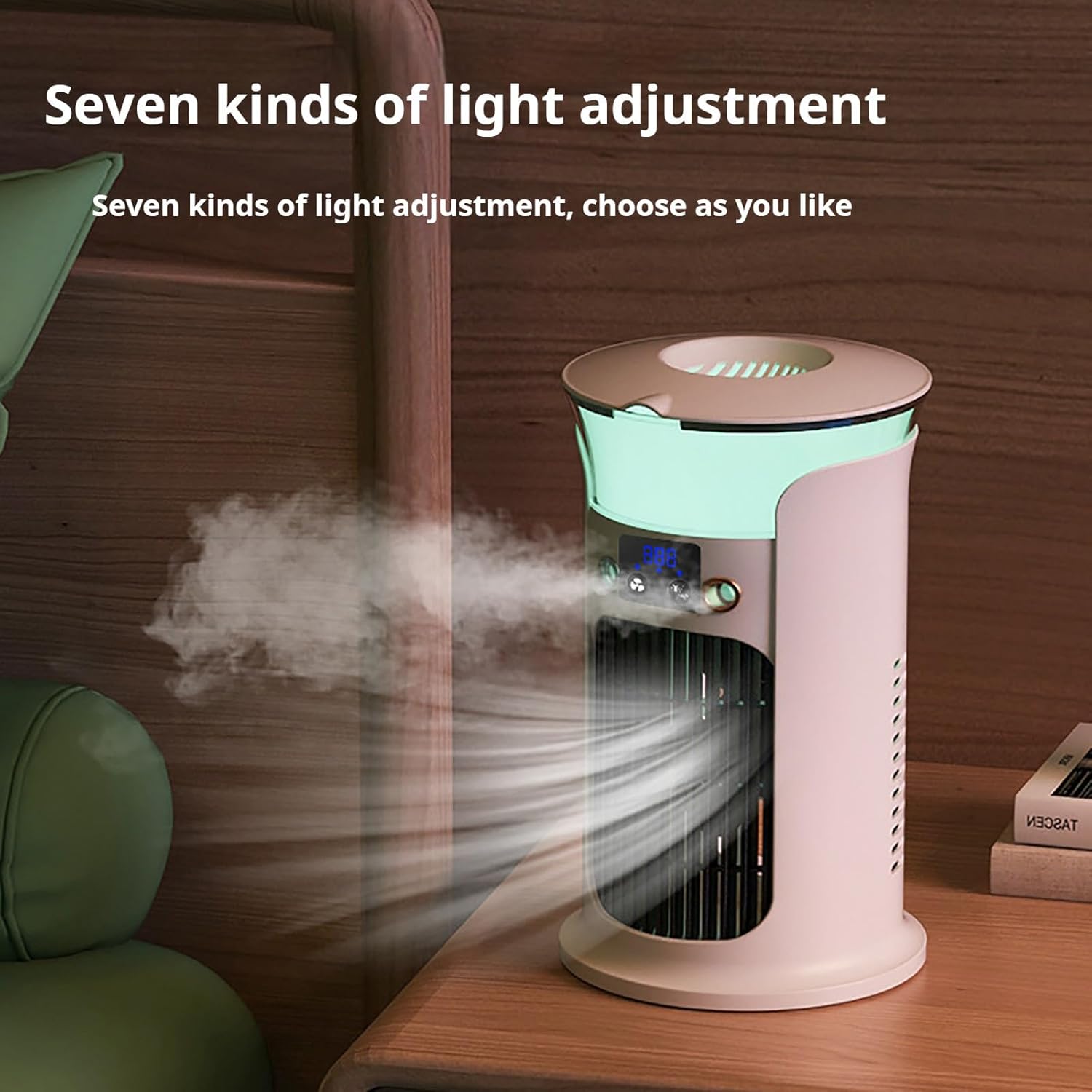 Adjustable Silent Cooling Fan With Humidifier