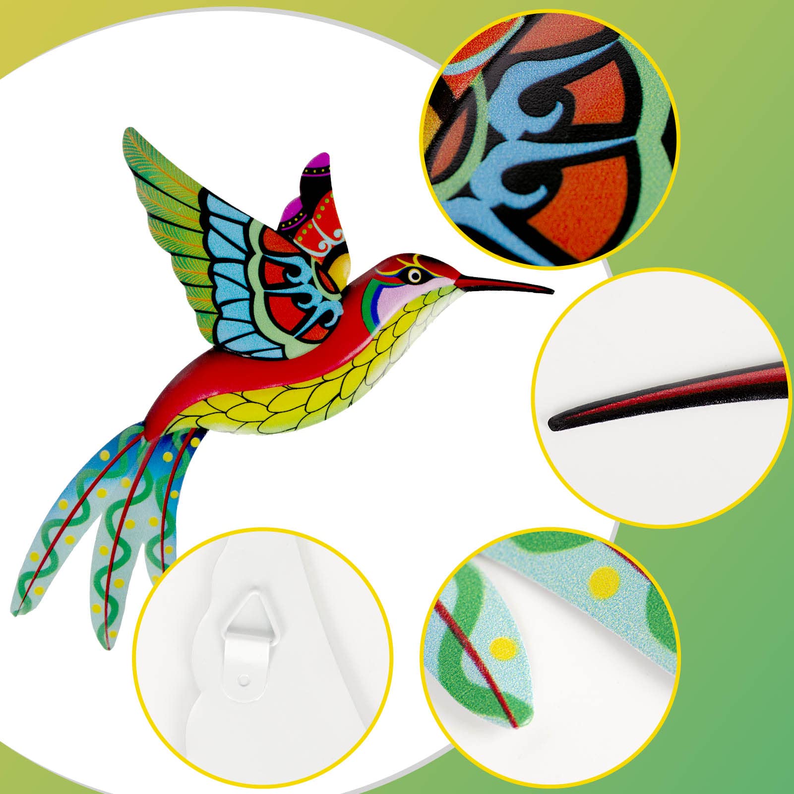 3D Colorful Garden Birds Sculpture Outdoor