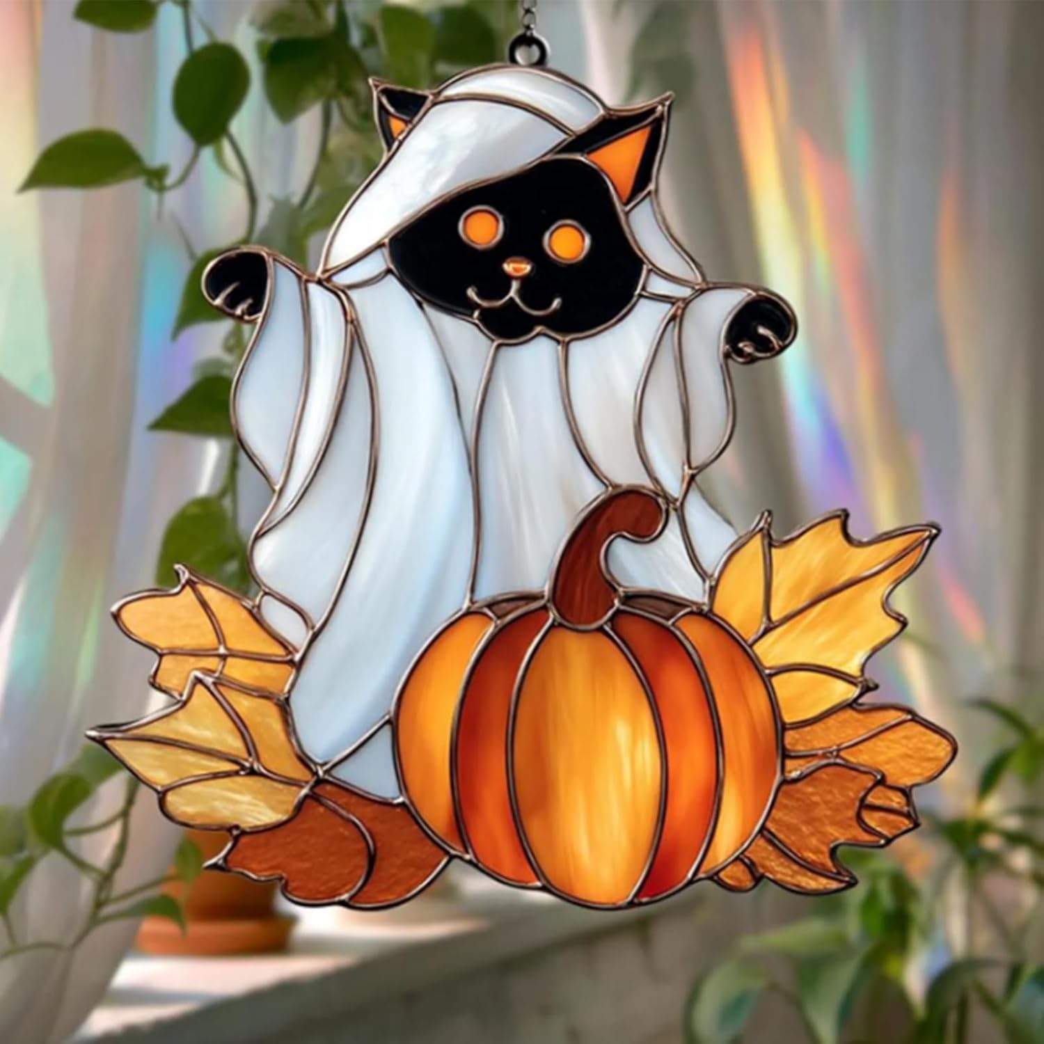 🎃Halloween Ghost Animal Pumpkin Suncatcher Window Decor