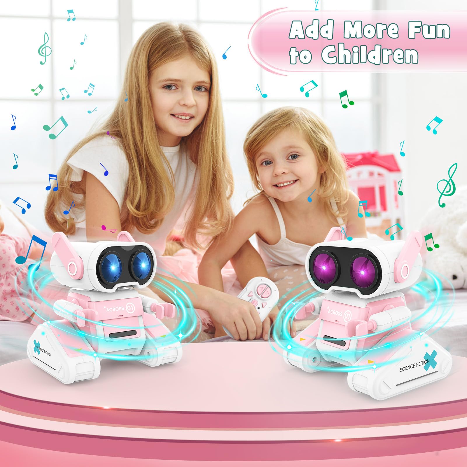 RC Robots with LED Eyes and Music