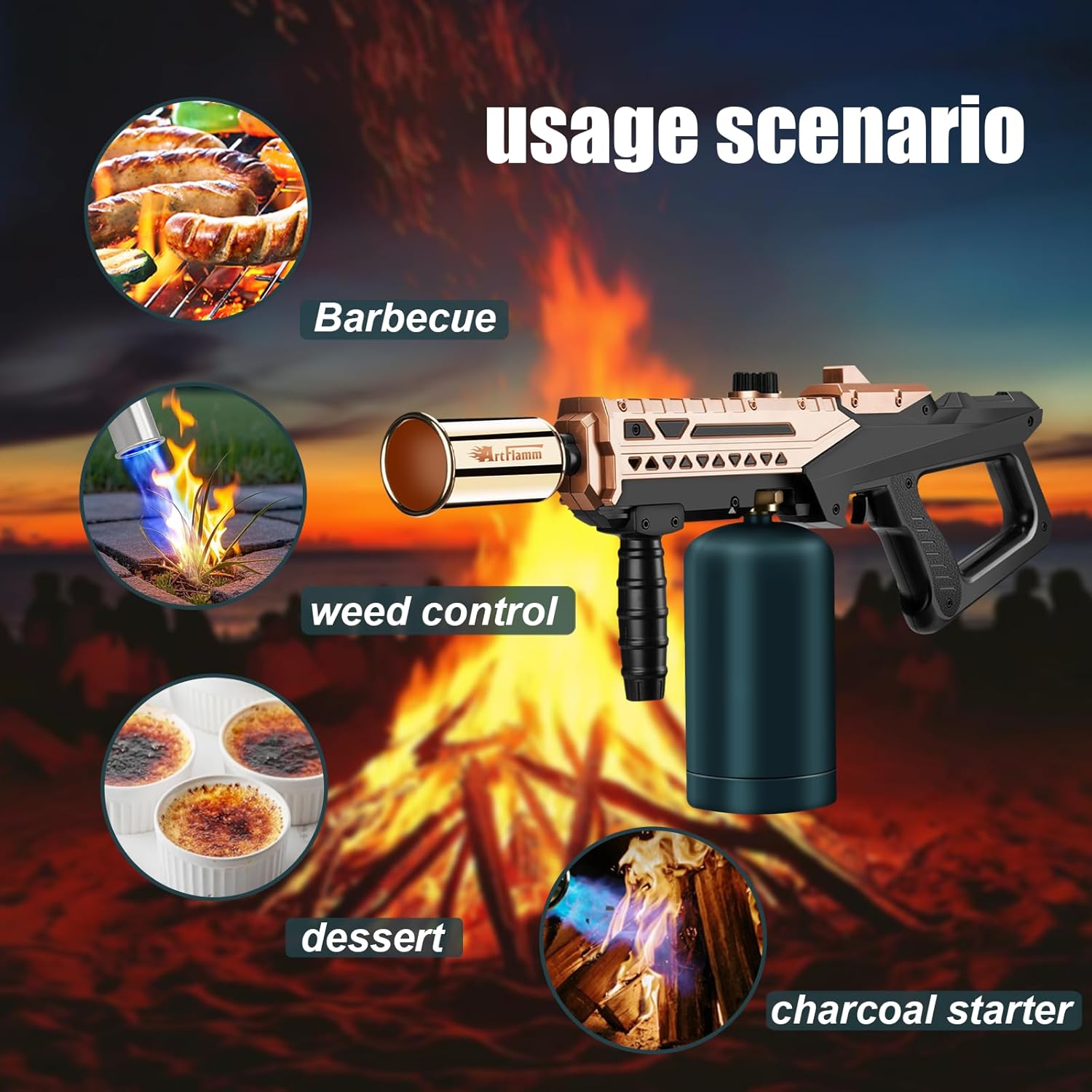 Powerful Cooking Propane Torch Head