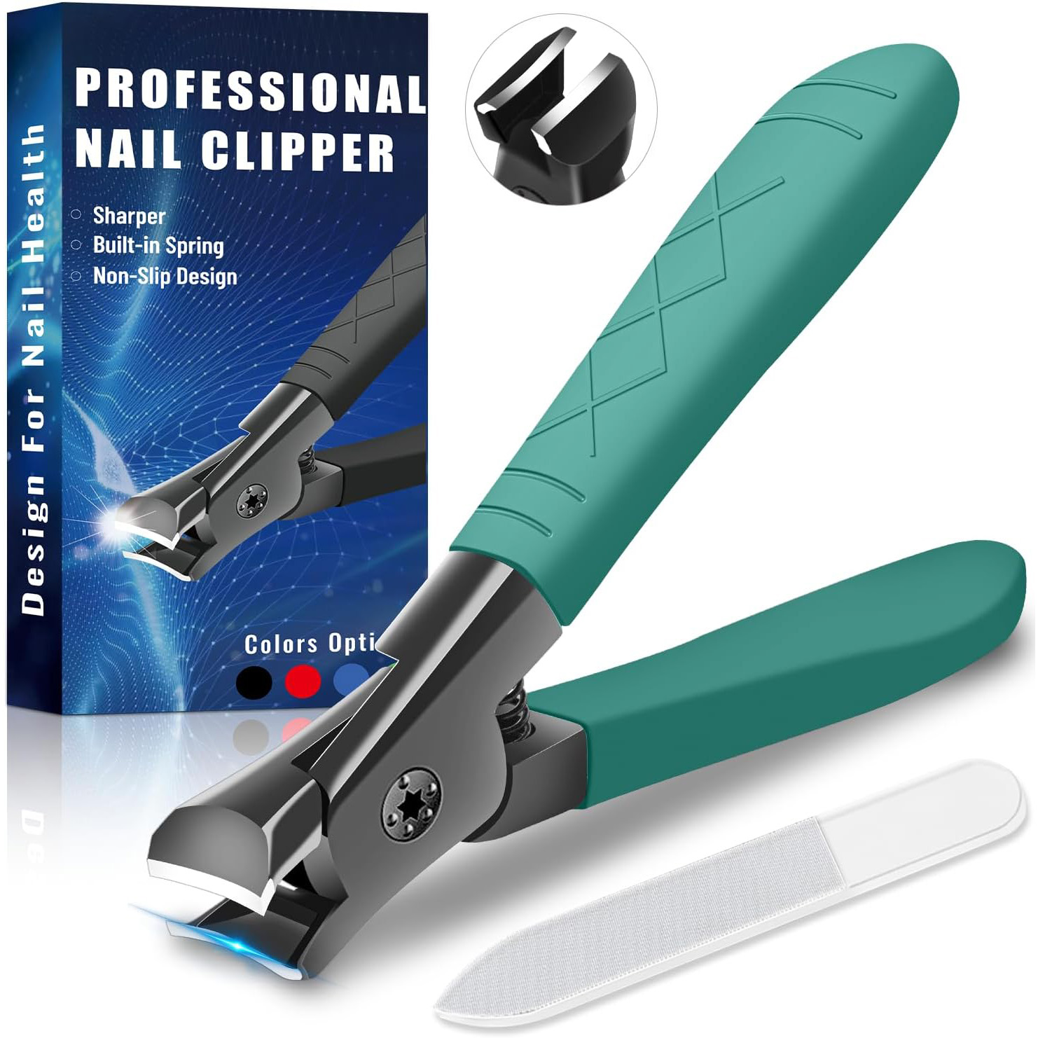 Non-Slip Long Handle Nail Clippers for Thick Nails