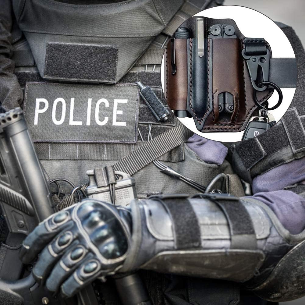 🎁Cowhide Leather Owl Buckle Tactical Multifunctional Belt Cover