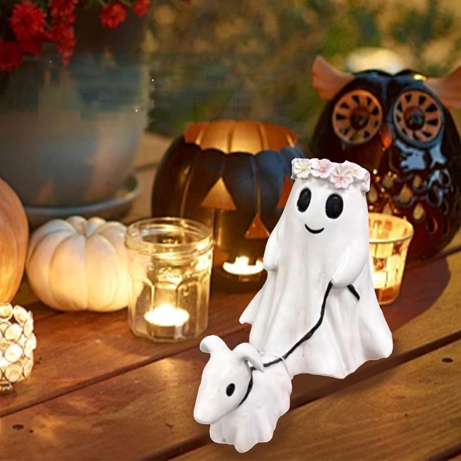 🔥Last Day 49% OFF-👻2024 Ghost Walking Dog Statue 🔥