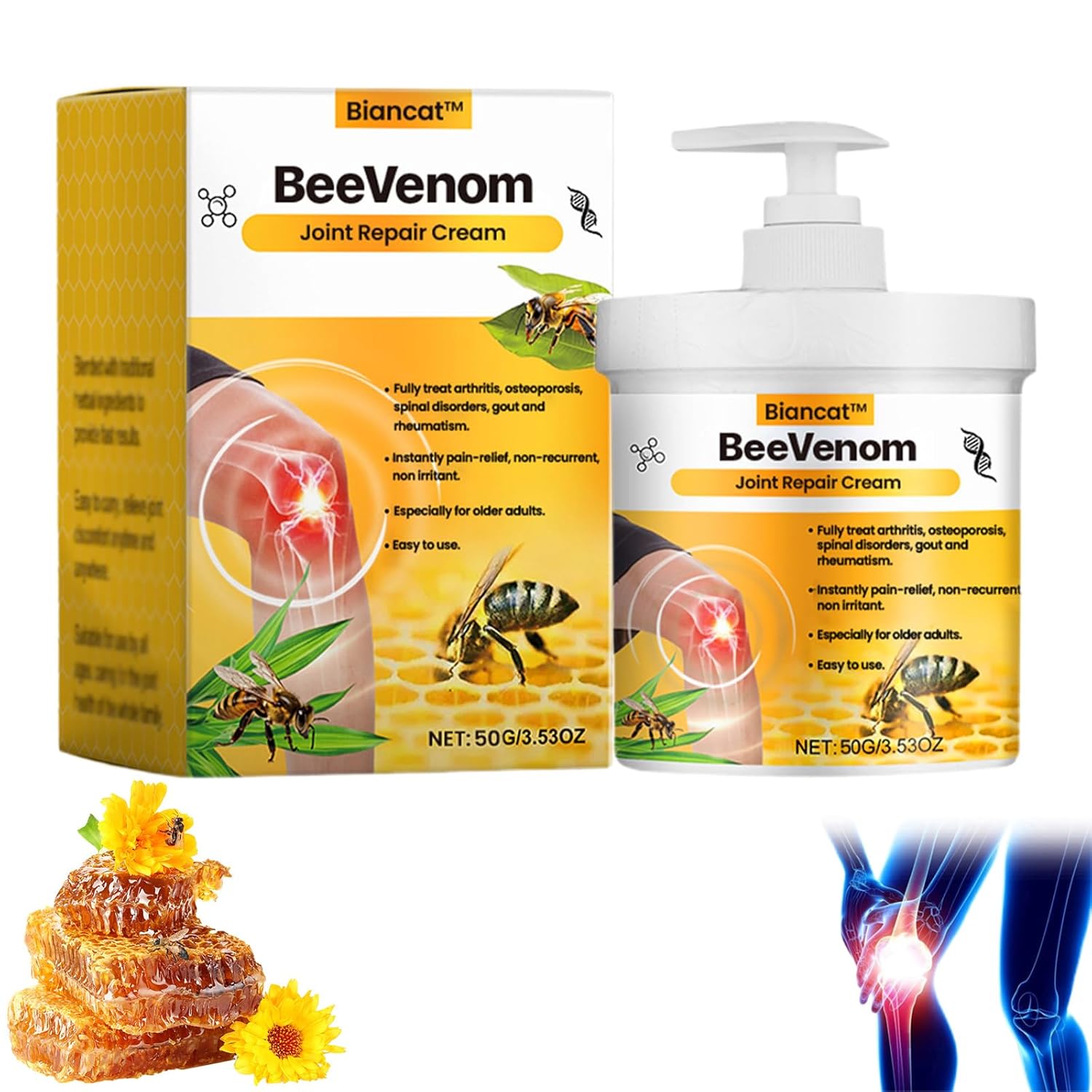 Bee Venom Joint And Bone Therapy Cream, Relieve Pain