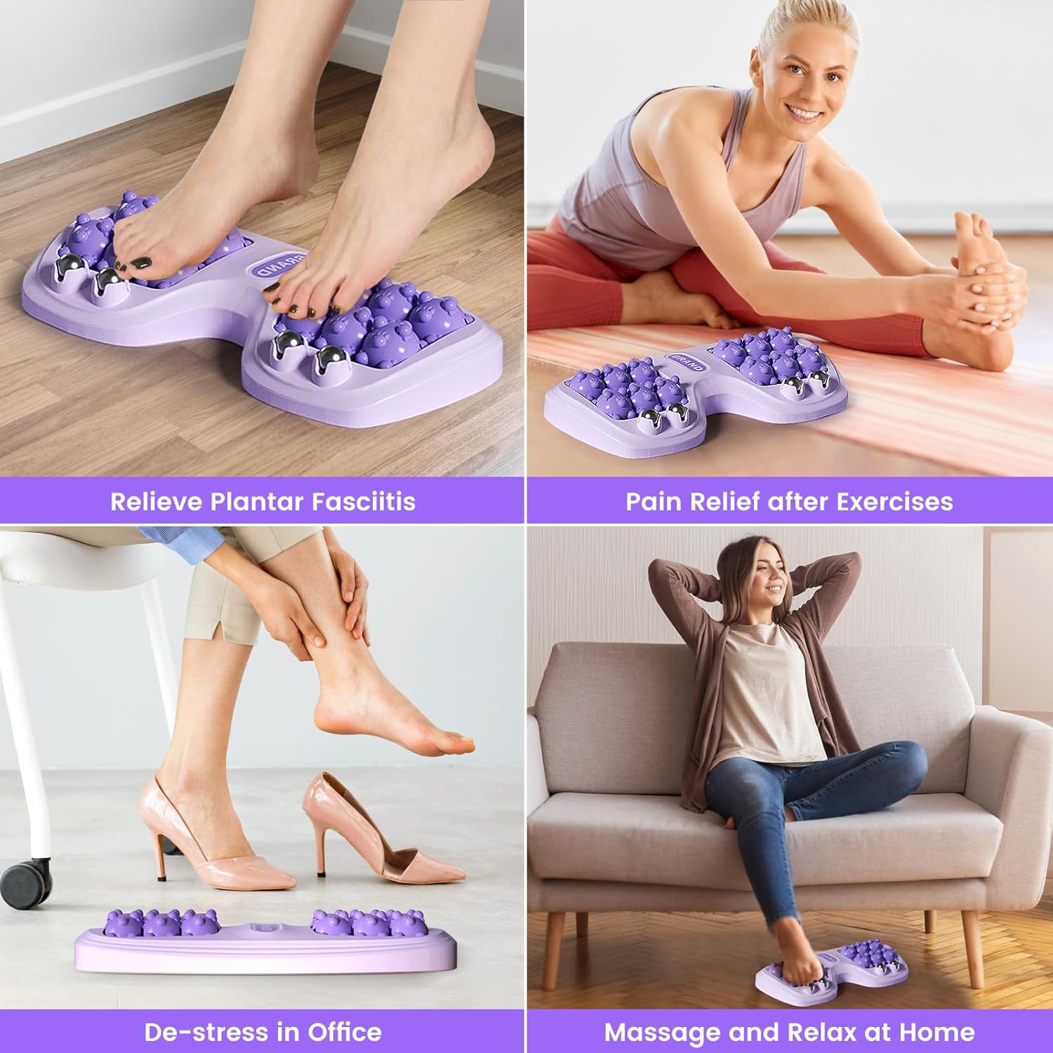 ⏰Hot Sale💜Foot Massager Roller for Plantar Fasciitis Relief