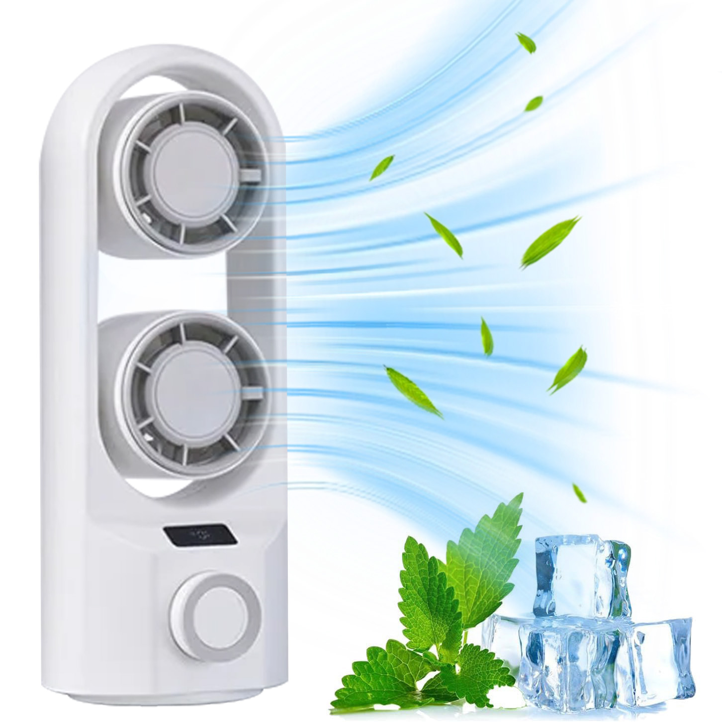 Intelligent Digital Display 100-Speed Stepless Speed Desktop Shaking Head Tower Fan