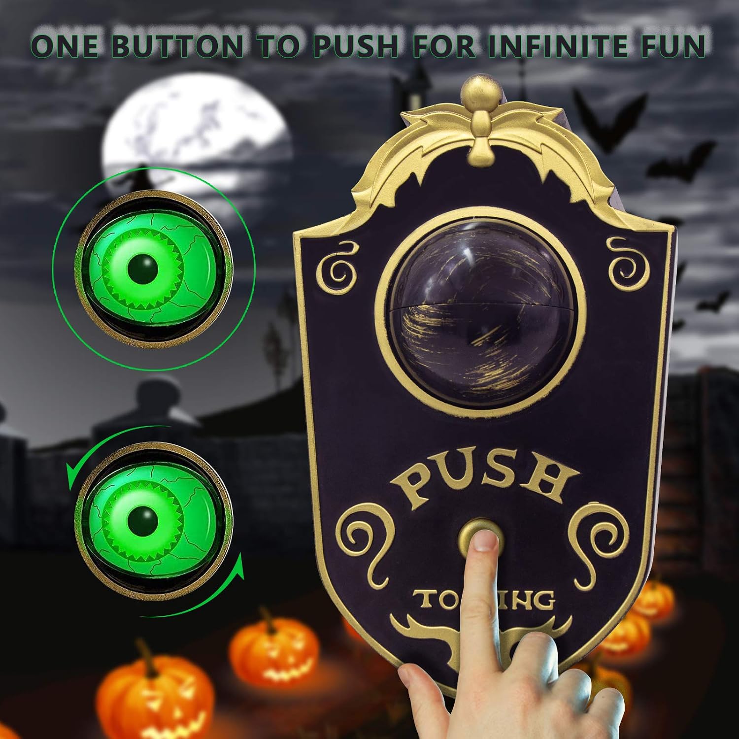 Halloween Haunted Eye Animated Doorbell