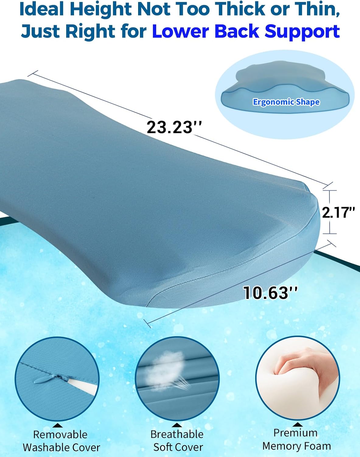 Summer ice silk material Lower Back Pain Relief Pillow