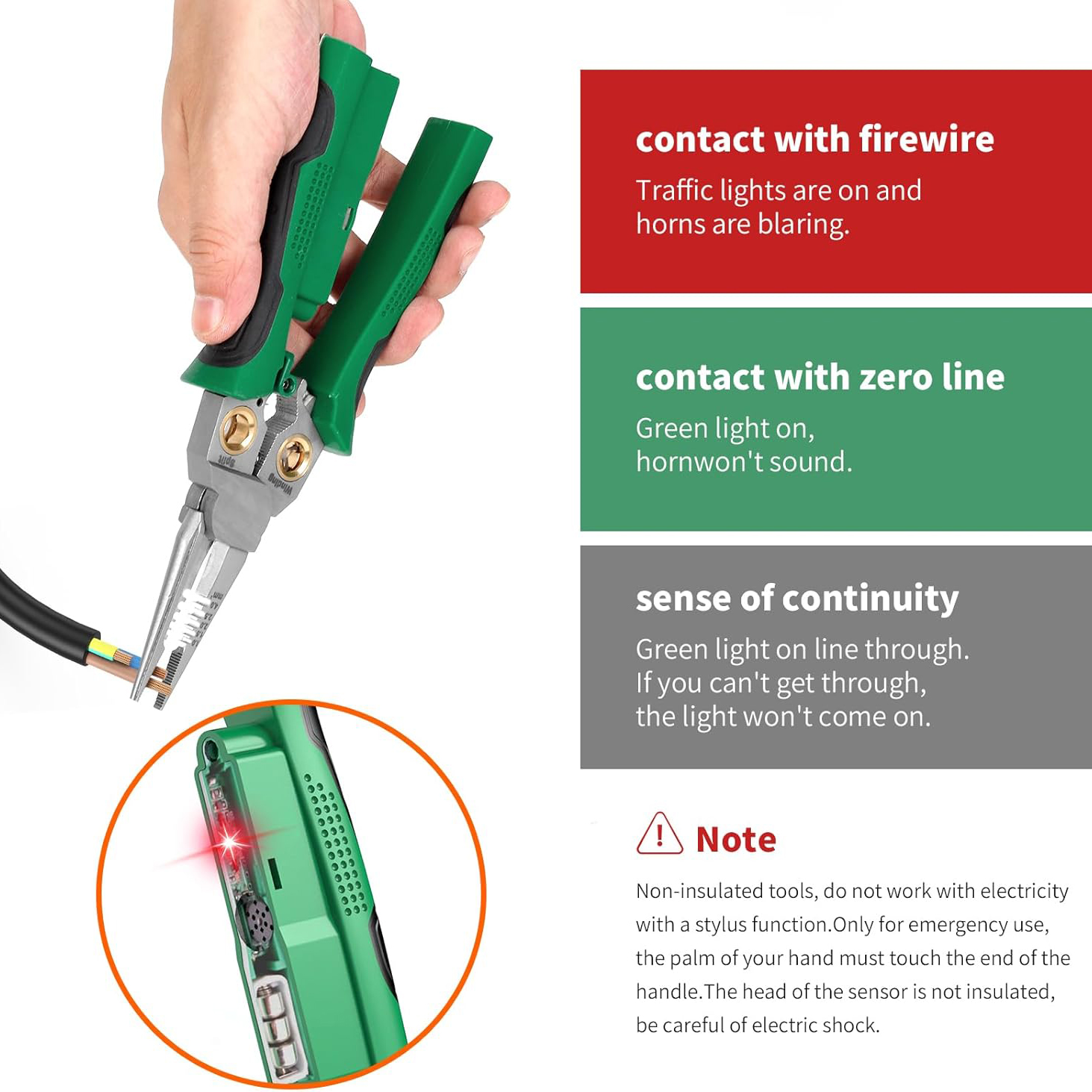 8-in-1 multifunction wire tabisolier scissors with an electrical test