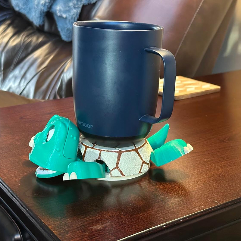 Reactive Turtle Coaster – Your Drink’s Dramatic Bodyguard!