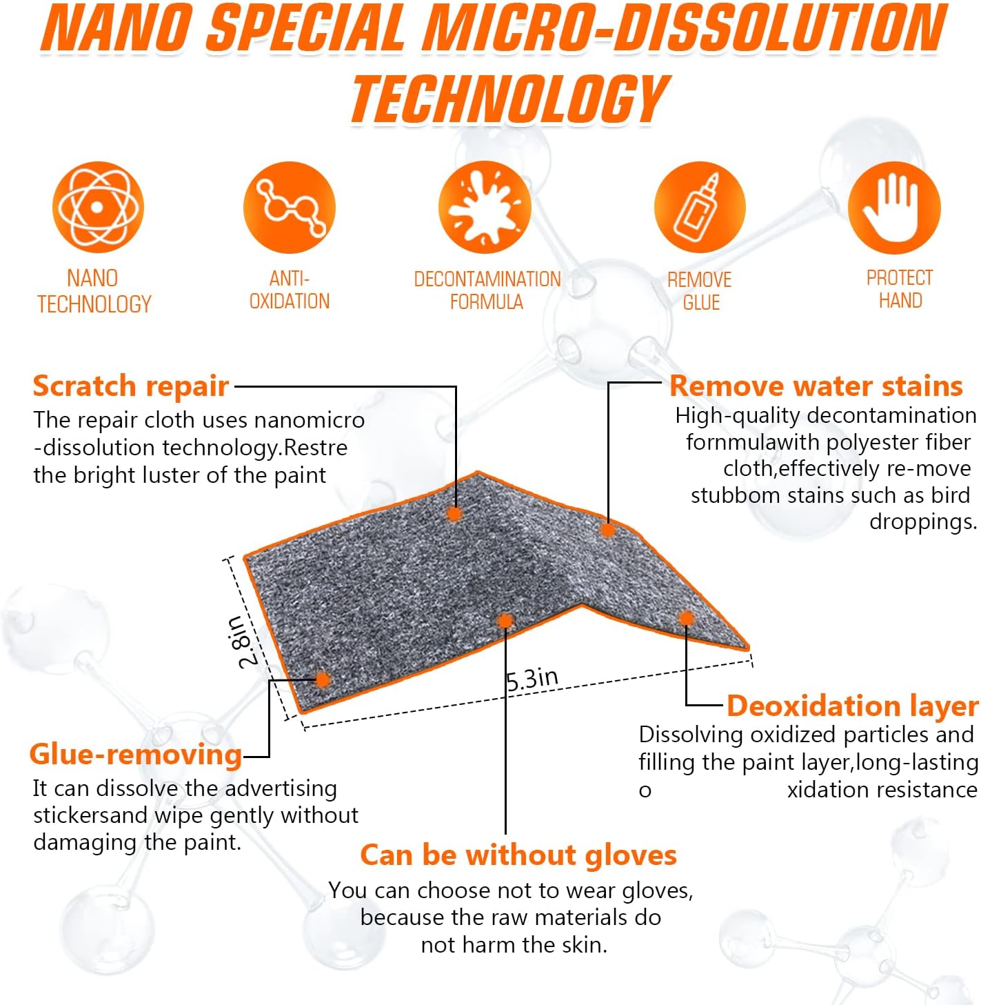 2024 Nano Sparkle Cloth Scratch Remover（6 Pcs）