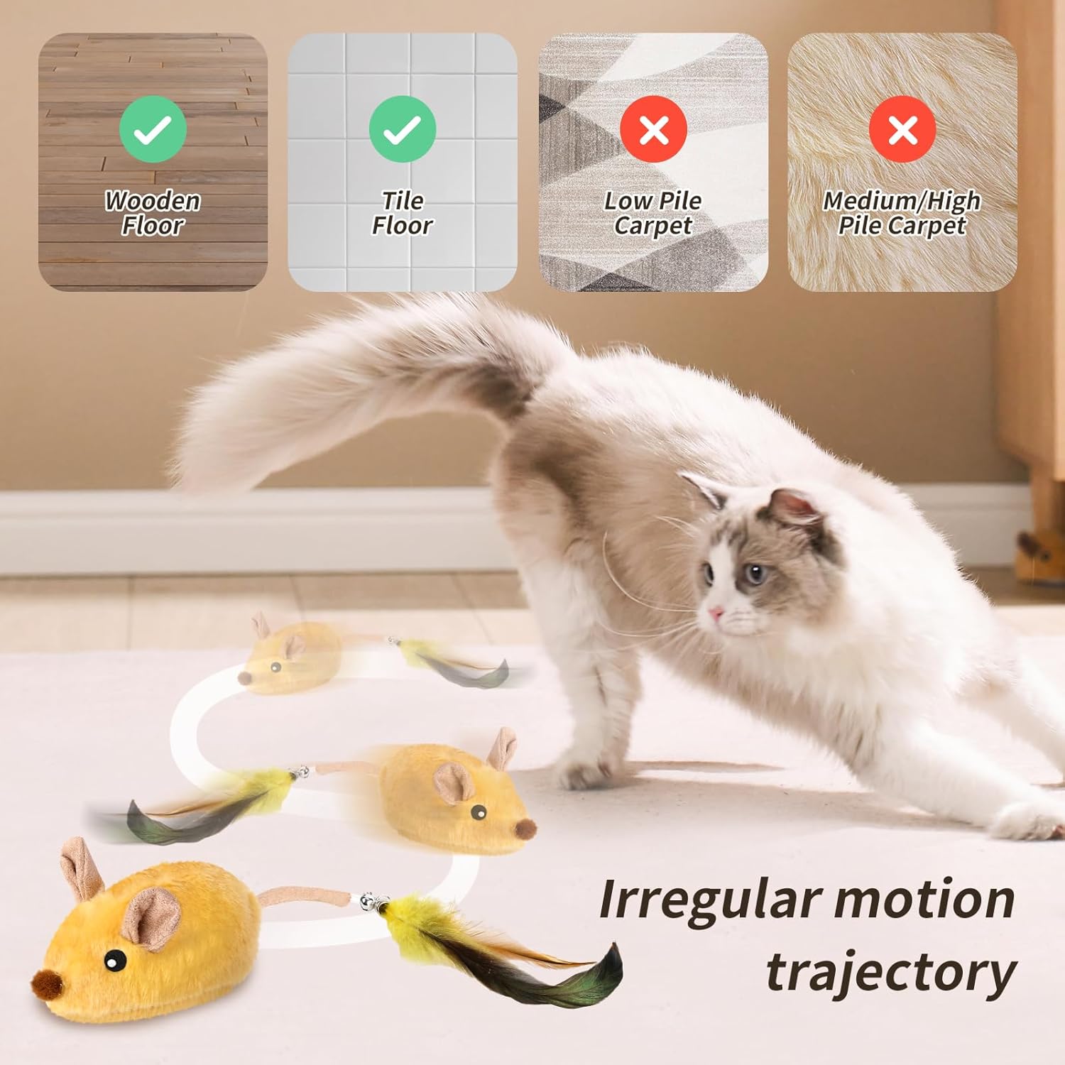 Interactive Motion-Activated Mouse Cat Toy
