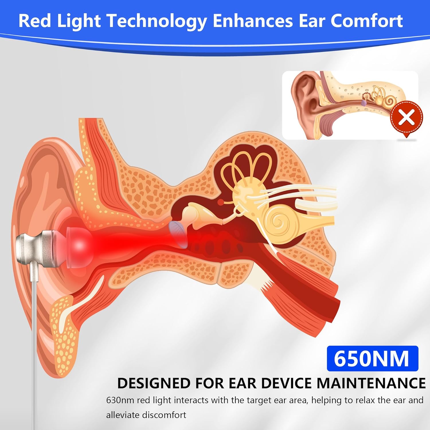 Red Light Therapy Tinnitus Relief Device