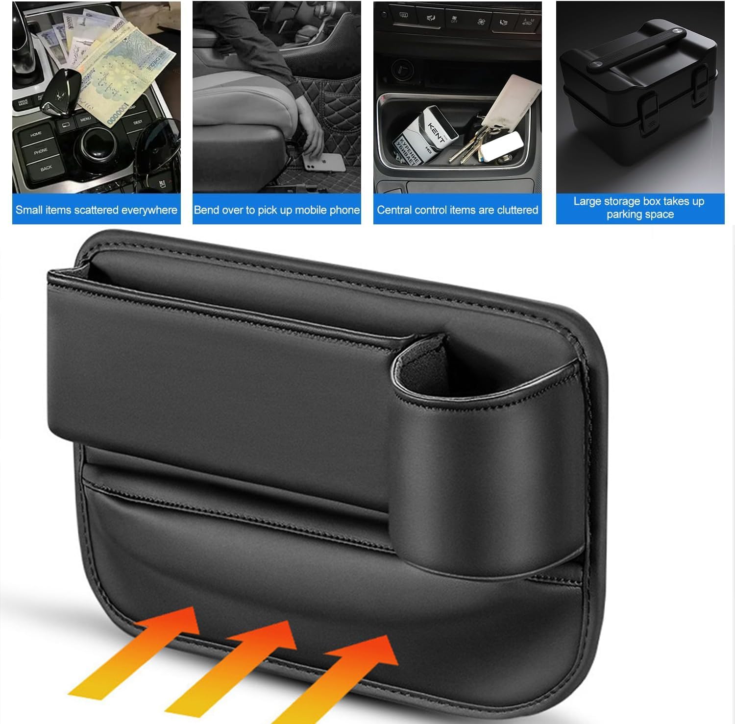 🔥HOT SALE 50% OFF 💖Car leather cup holder gap bag