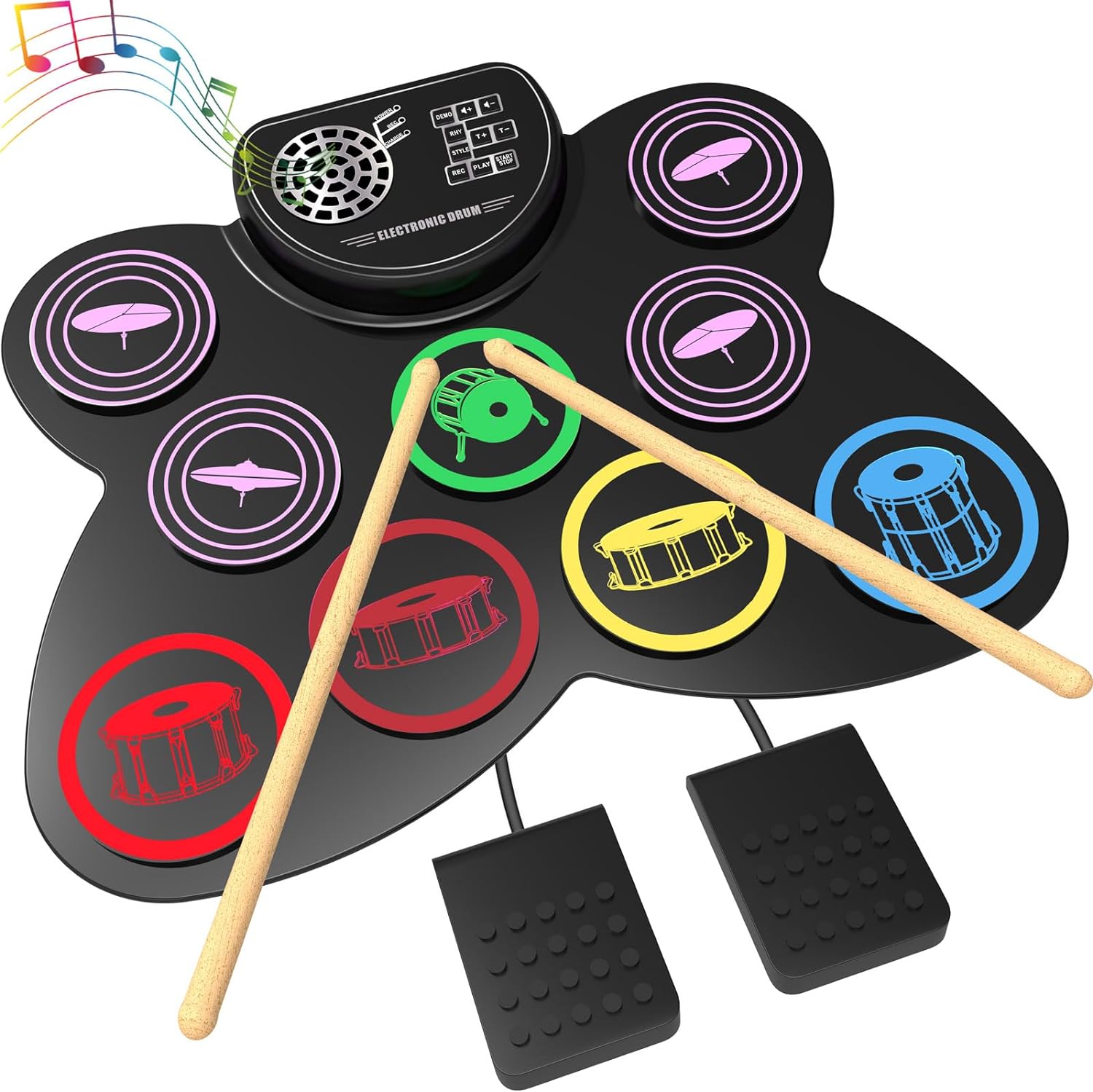 Electronic Drum Set，Great Christmas Holiday Gift for Kids