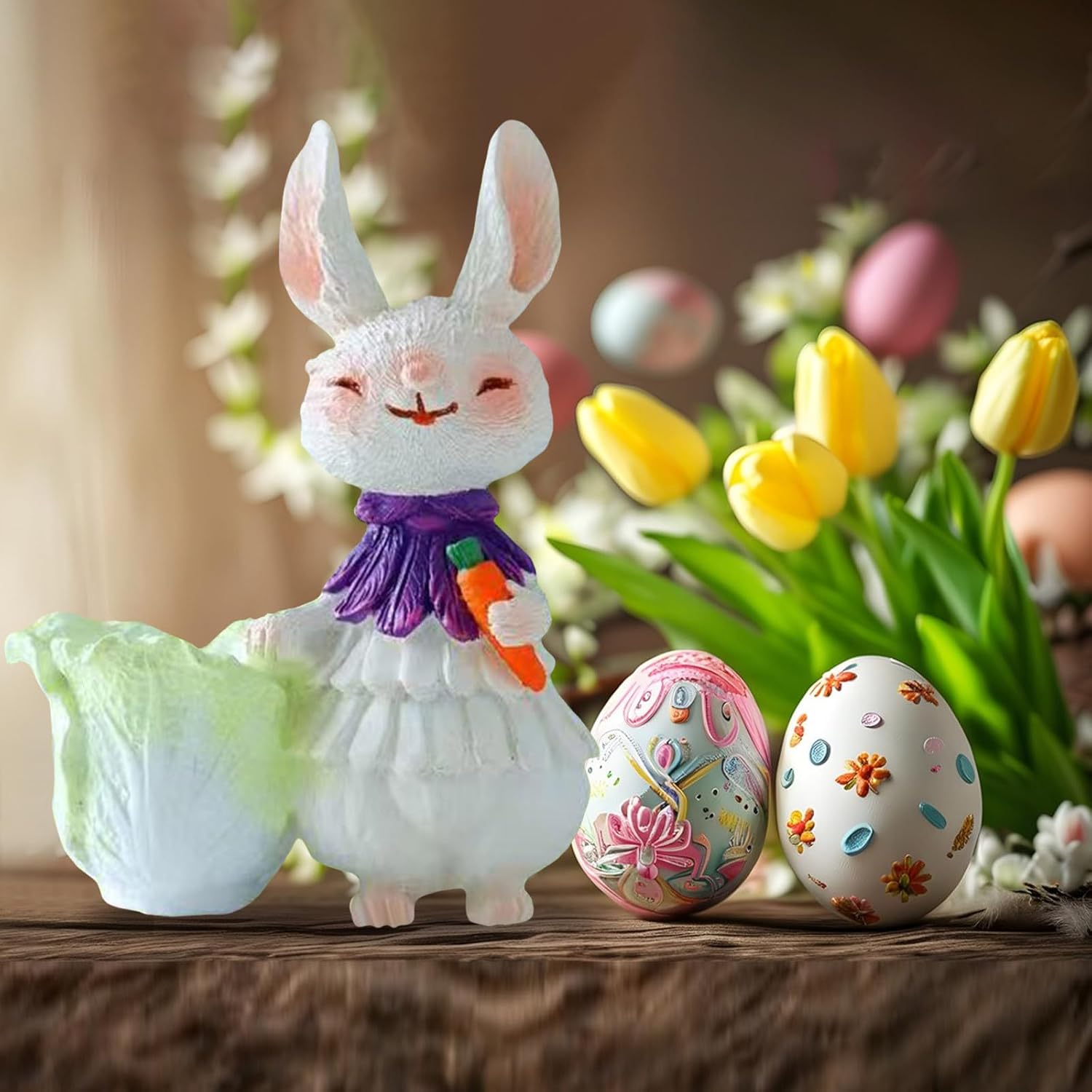 Easter Resin Garden Rabbit Patio Decoration