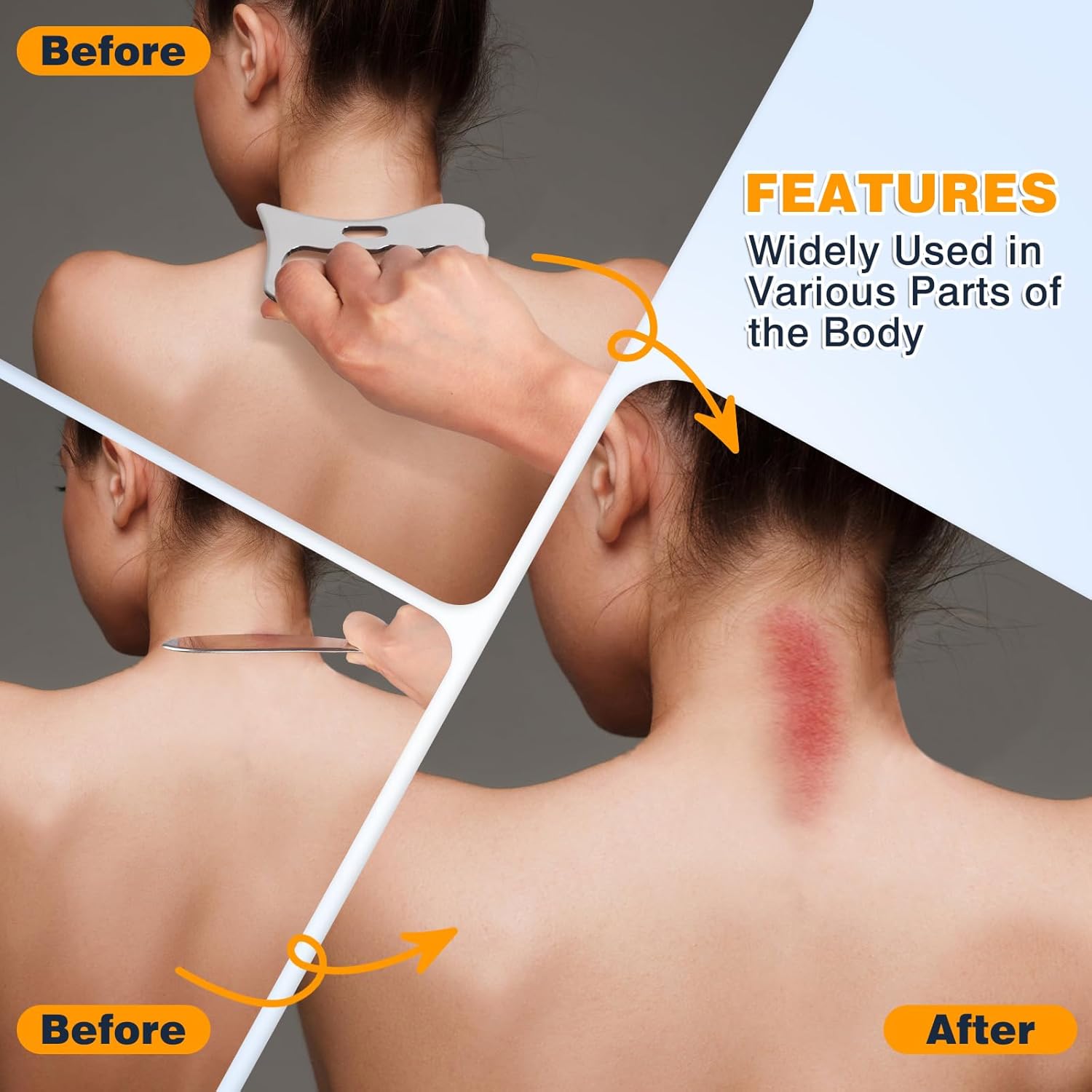 2-in-1 Stainless Steel Lymphatic Drainage Massager