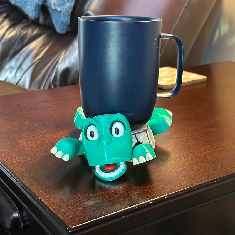Reactive Turtle Coaster – Your Drink’s Dramatic Bodyguard!