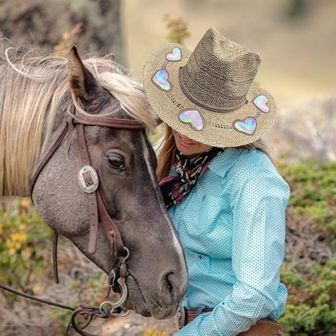 🔥Suncatcher Cowgirl Straw Prism Hat
