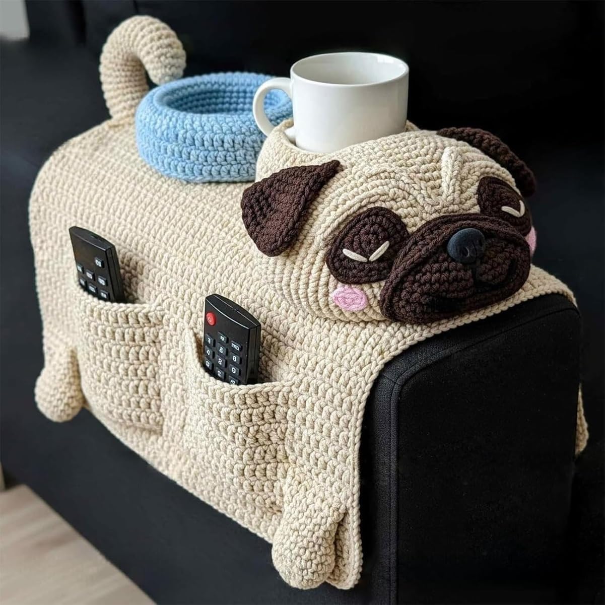 Crochet Cat Sofa Arm Organizer
