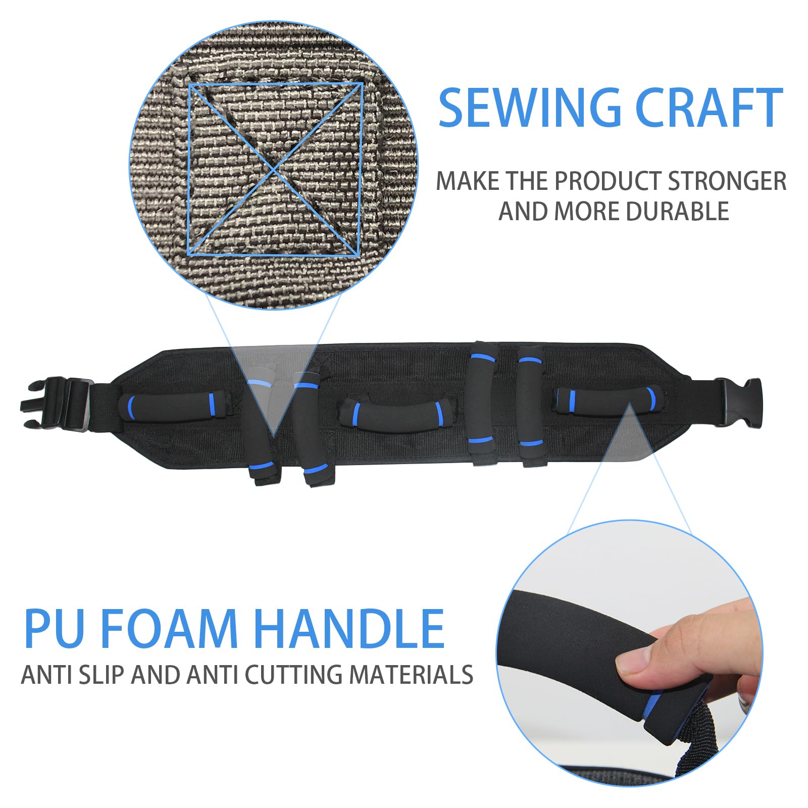 Gait Belts Transfer Gait Belt for Seniors with 7 Handles