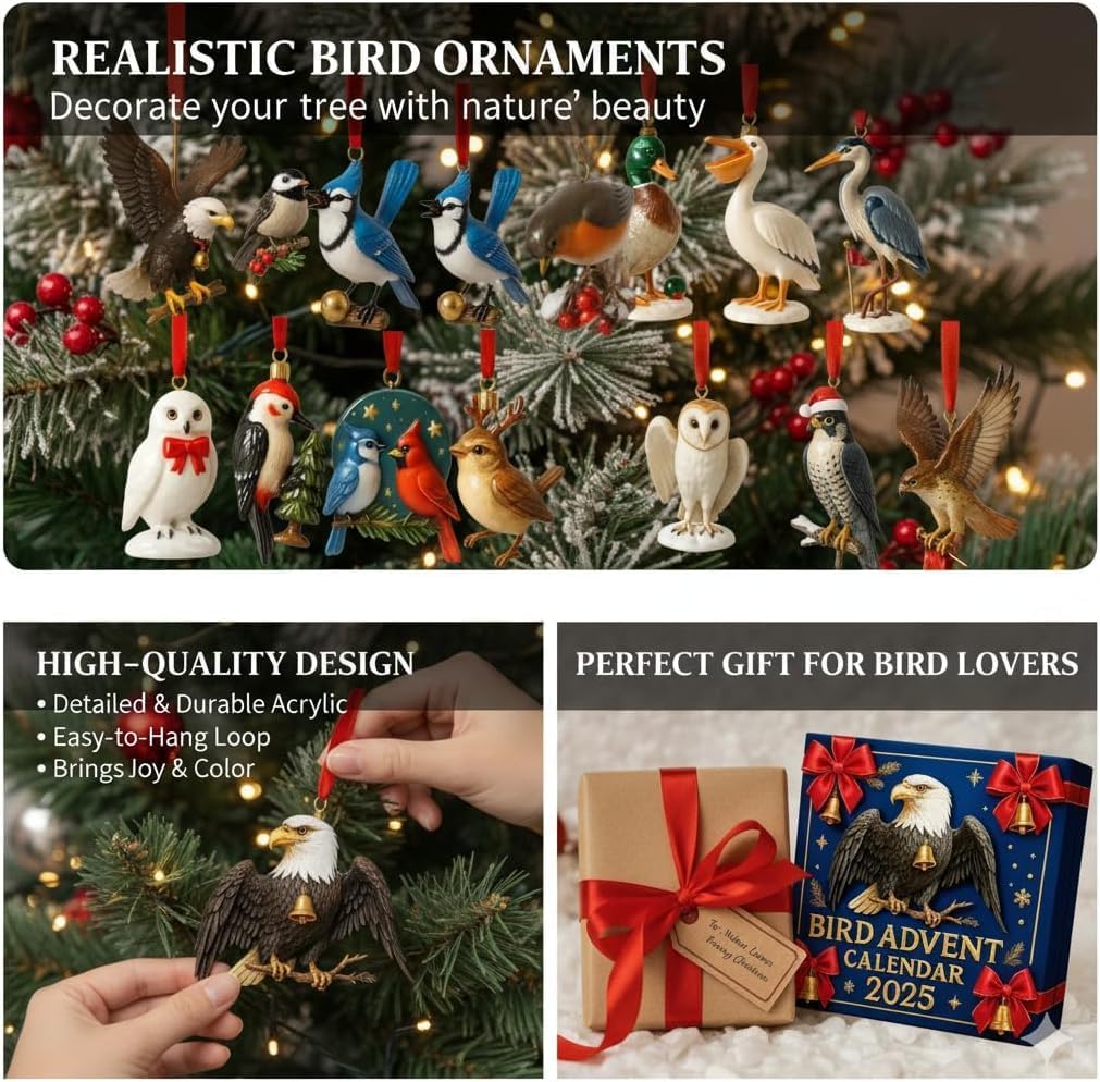 🔥LAST DAY 50% OFF🎄🕊️2025 Bird Advent Calendar