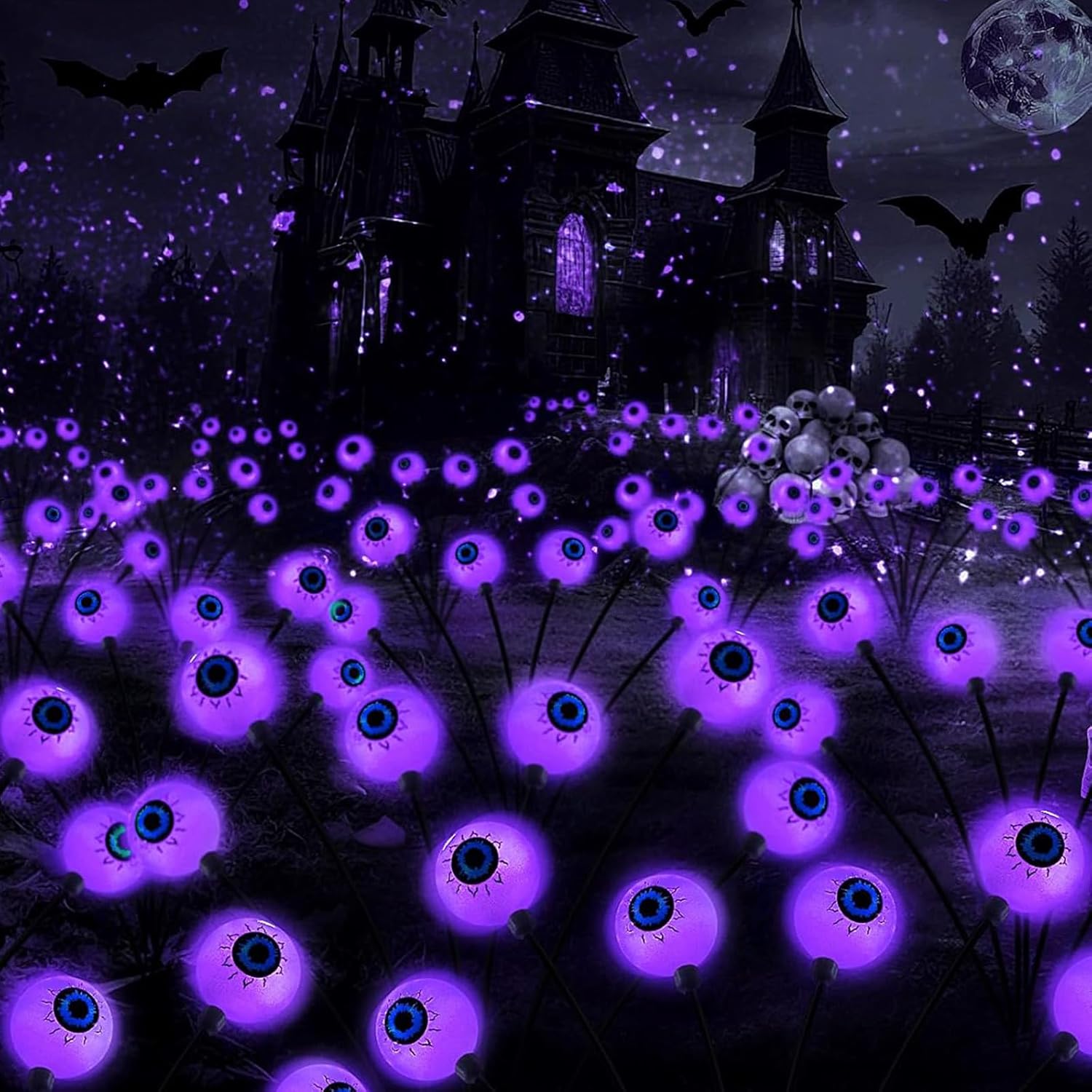 Halloween Solar Scary Eyeball Lights 2Pack