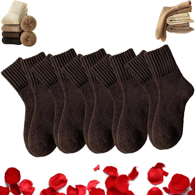 Women's Solid Mid-calf Wool Socks