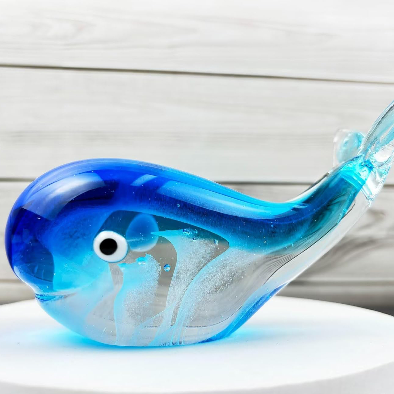 Handmade Crystal Whale Figurine Decor