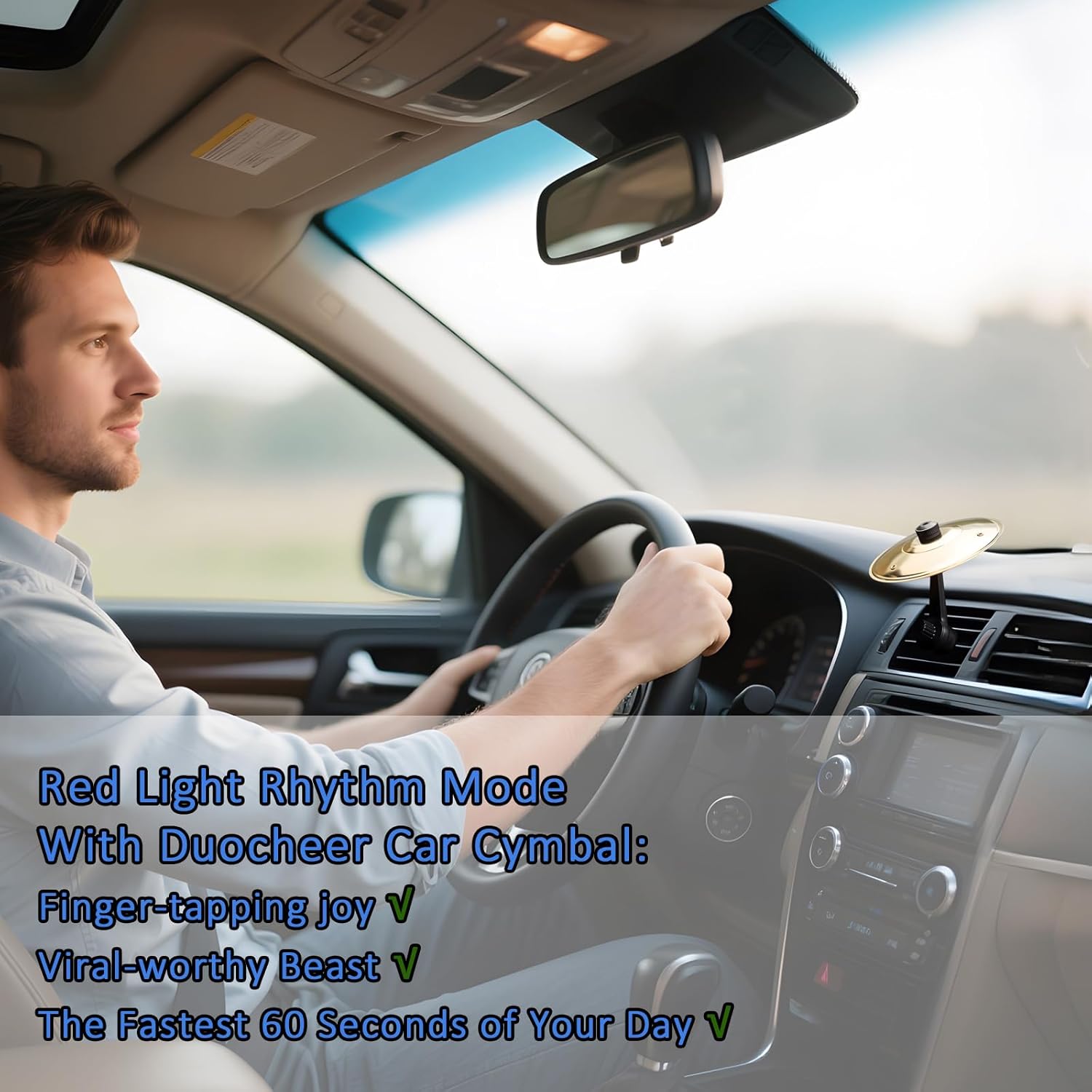 ​​🎵🚗Turn Every Commute into a Rock Concert— Portable Car Vent Crash Cymbal​