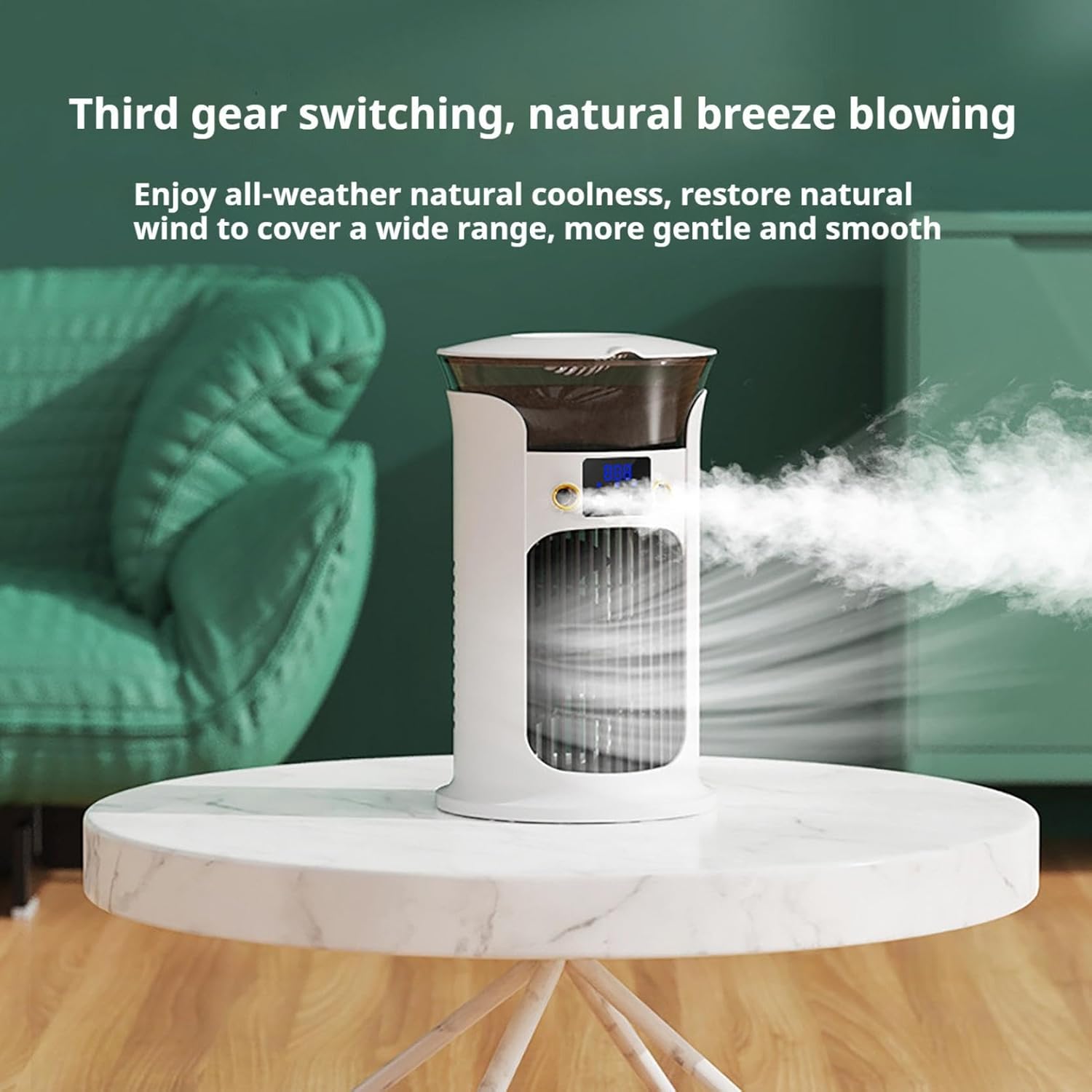 Adjustable Silent Cooling Fan With Humidifier