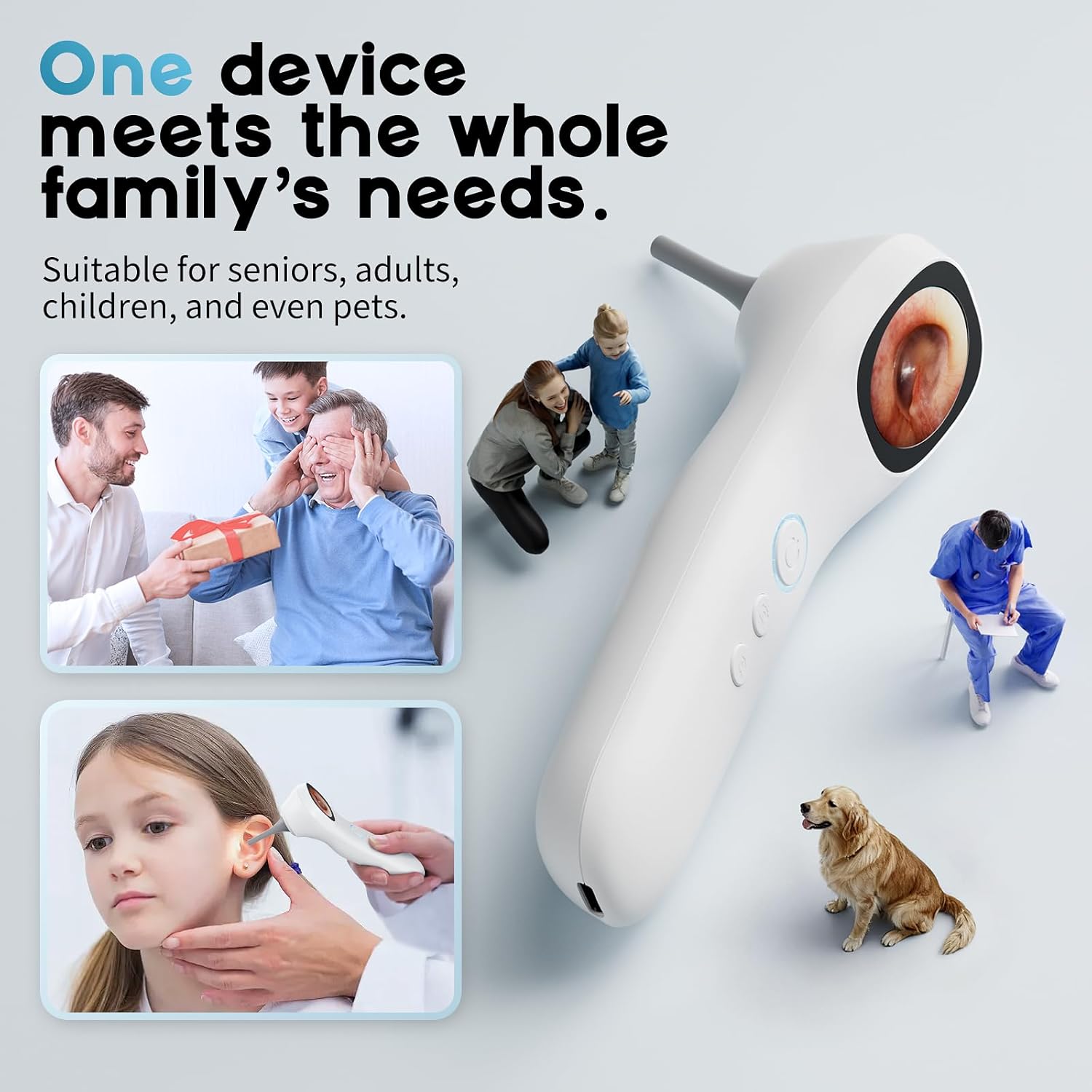 Otoscope Ear Camera with 1.21” Screen Earwax Removal Kit