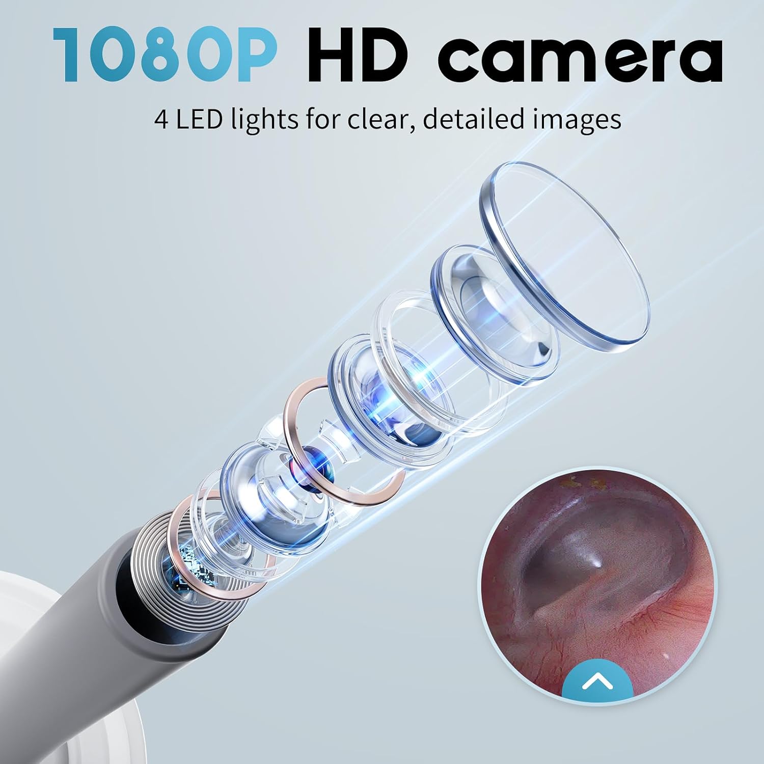 Otoscope Ear Camera with 1.21” Screen Earwax Removal Kit