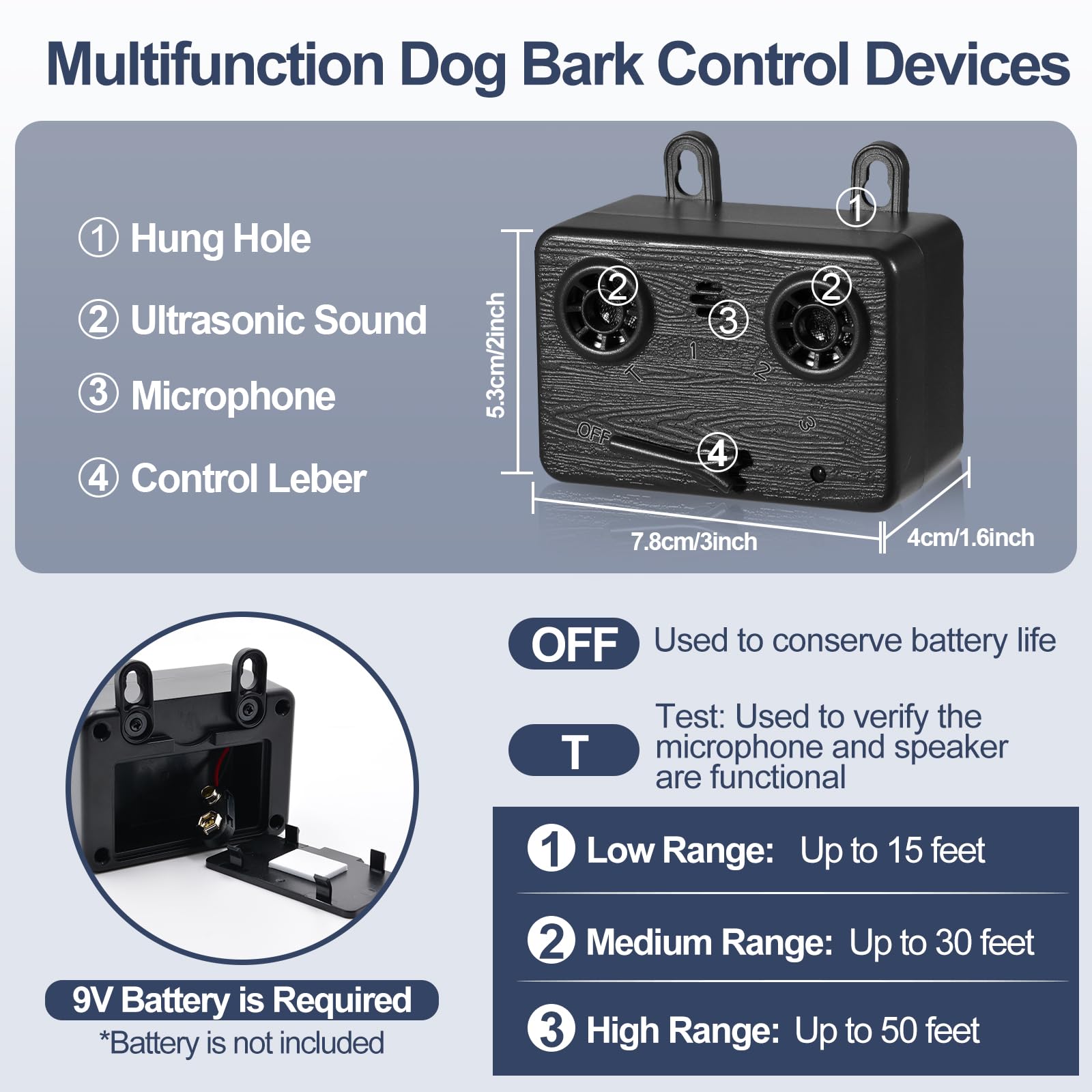 Ultrasonic Dog Barking Control Devices