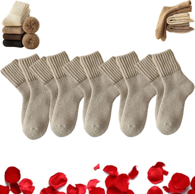 Women's Solid Mid-calf Wool Socks