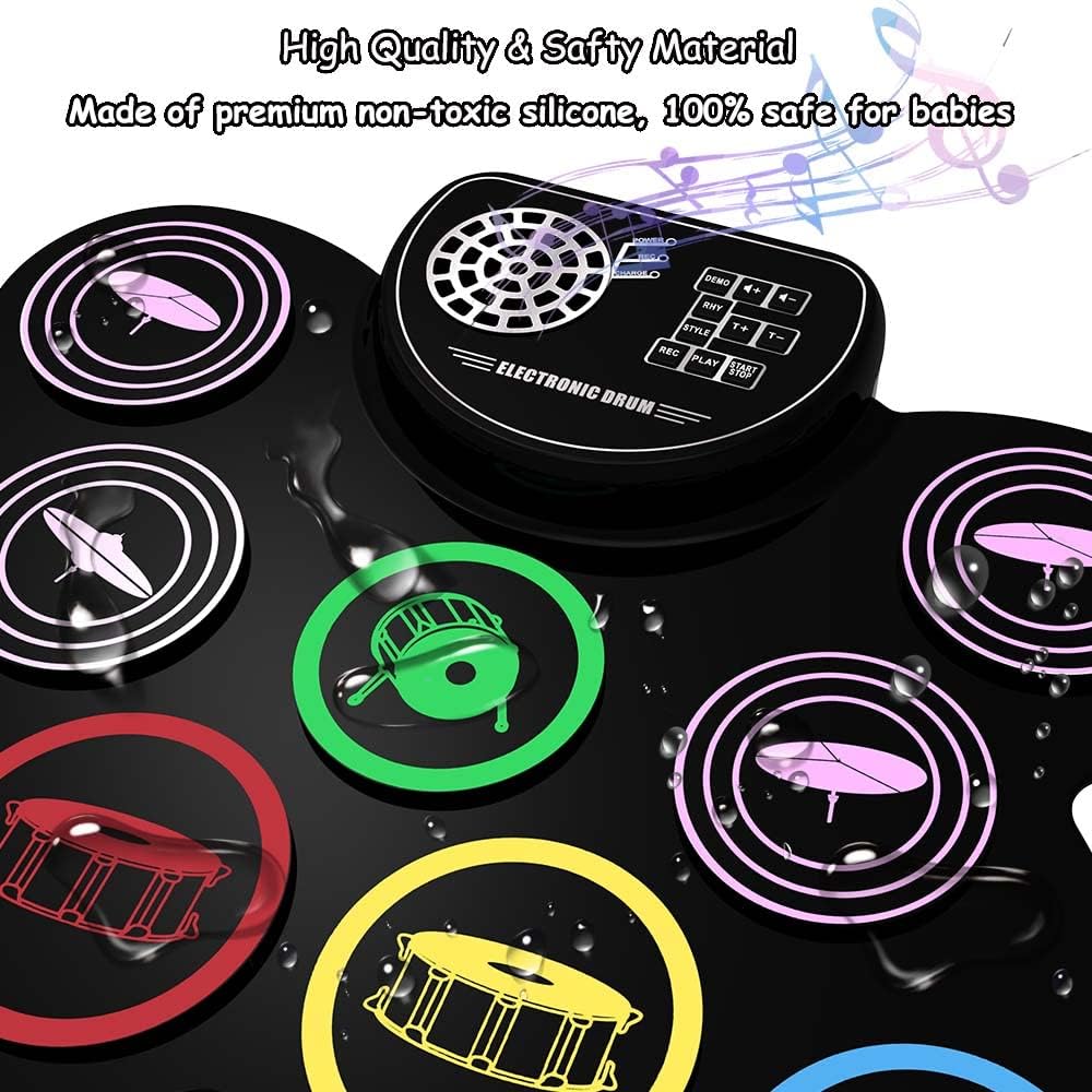 Electronic Drum Set，Great Christmas Holiday Gift for Kids