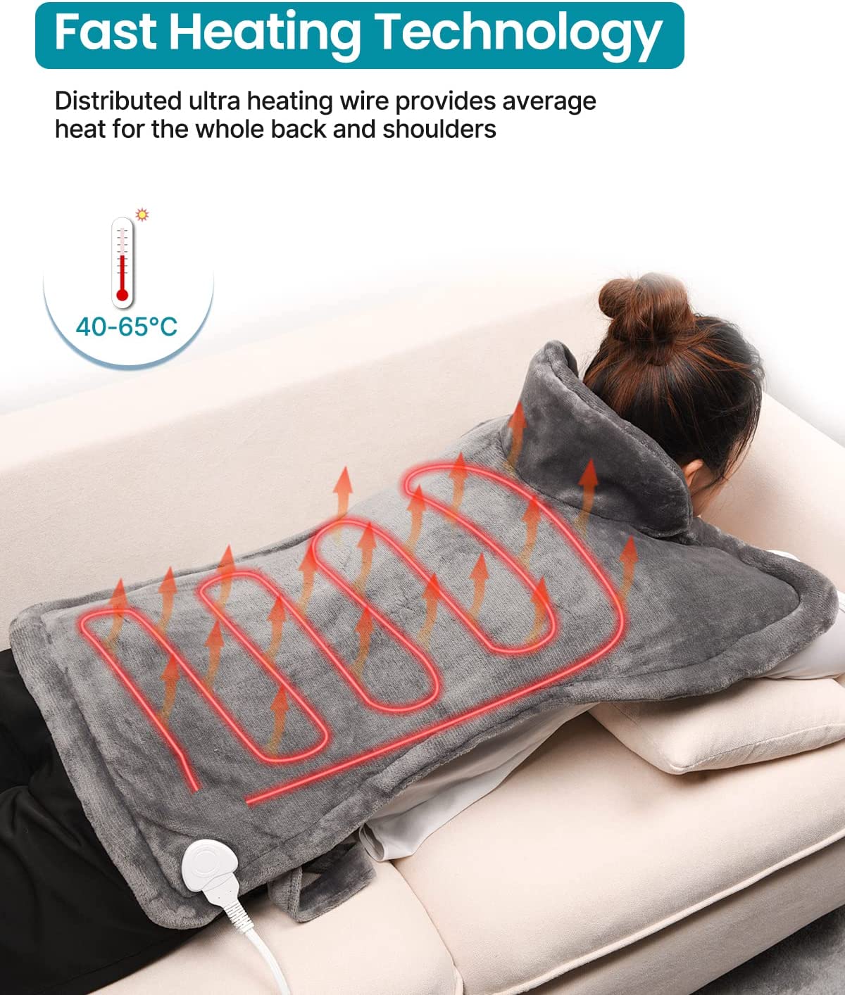 Keilini™ FULL BACK, NECK AND SHOULDERS HEATING PAD