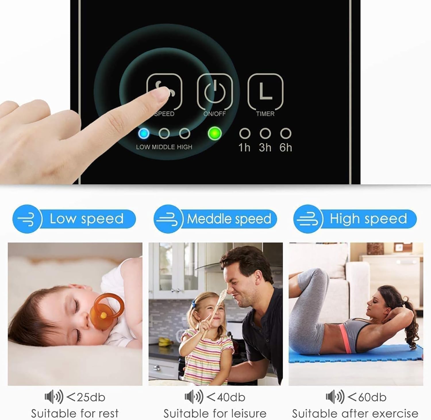 Evaporative Air Cooler with Touch Screen