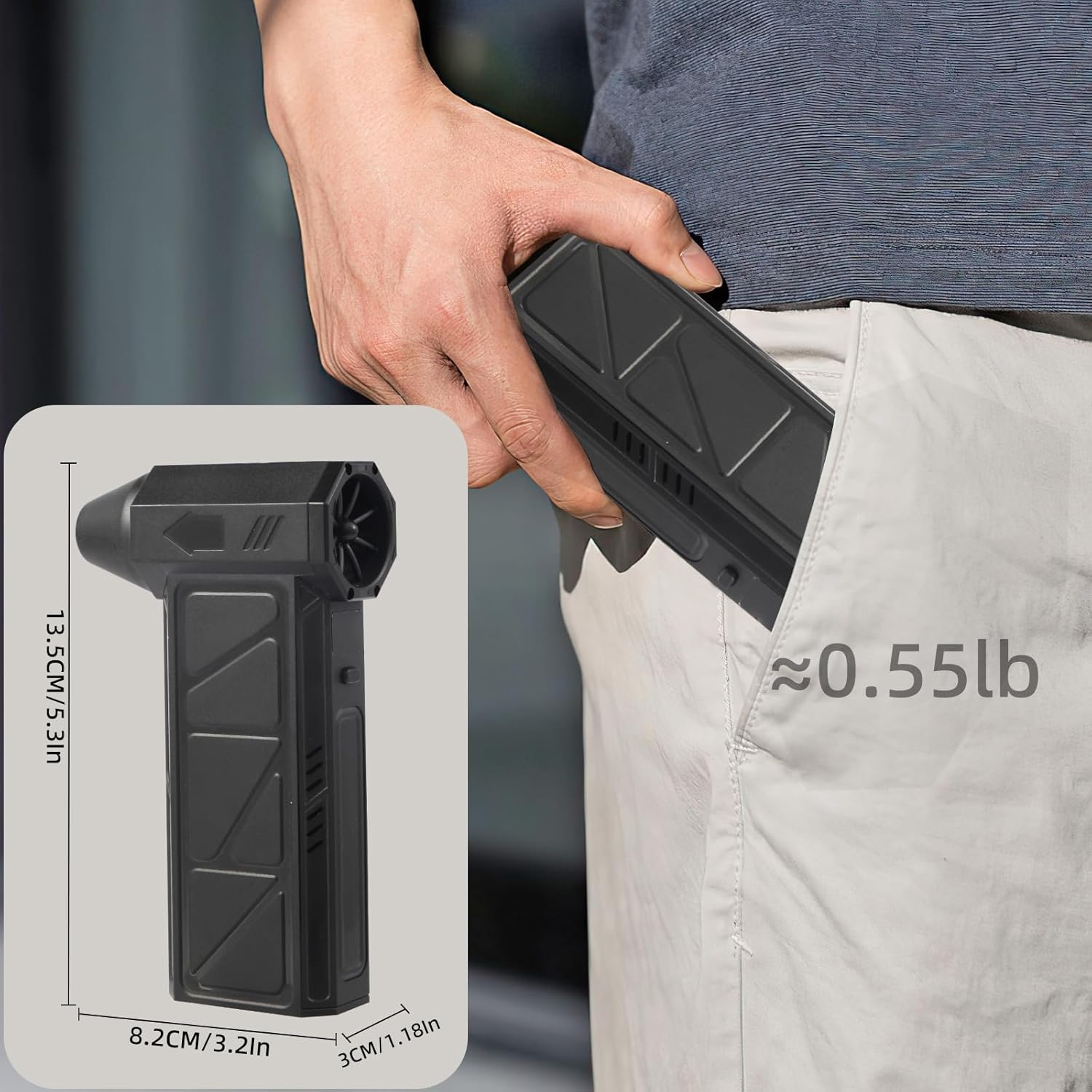 Duster with Blow & Suction Dual Function Handheld Fan