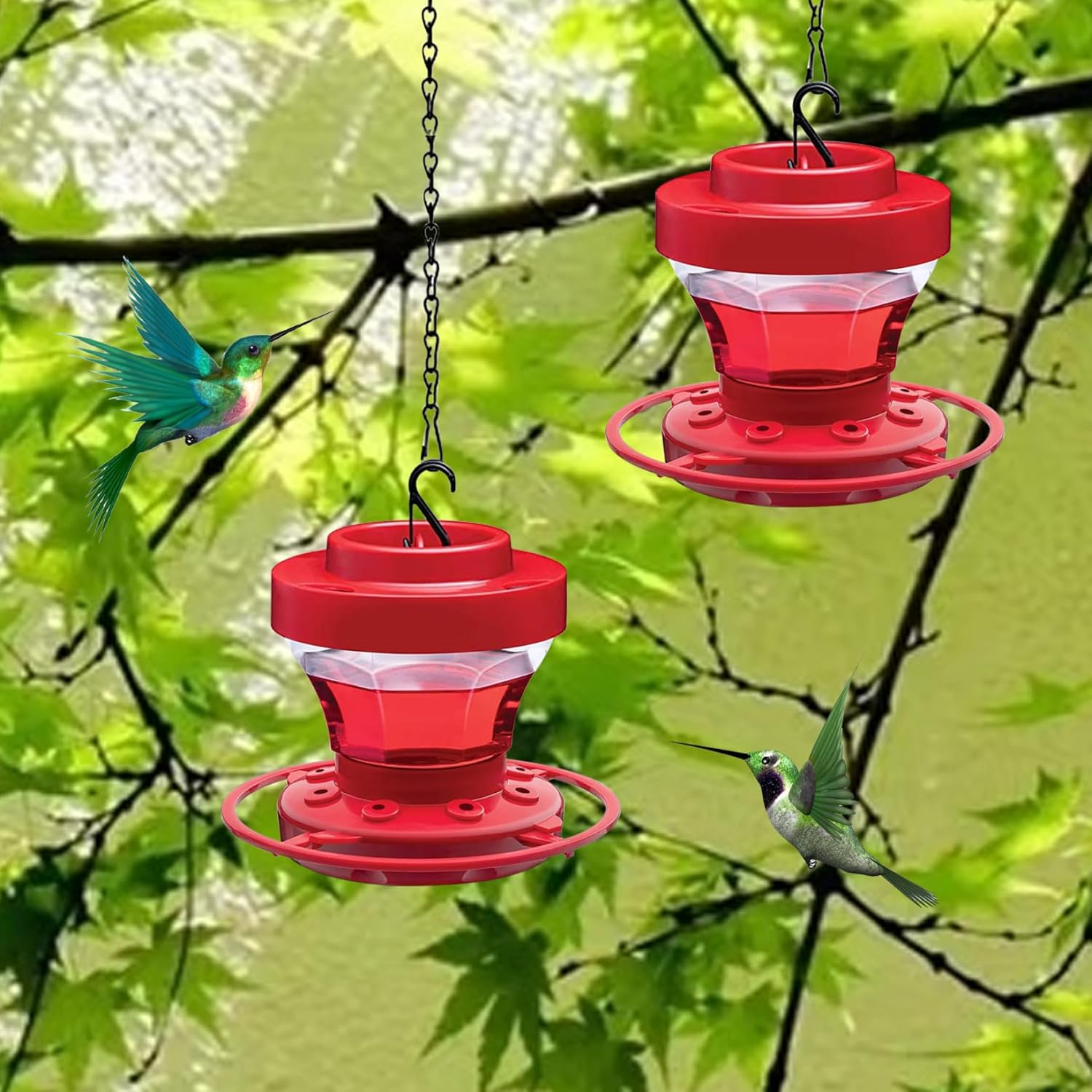 Transparent Hummingbird Feeder for Garden