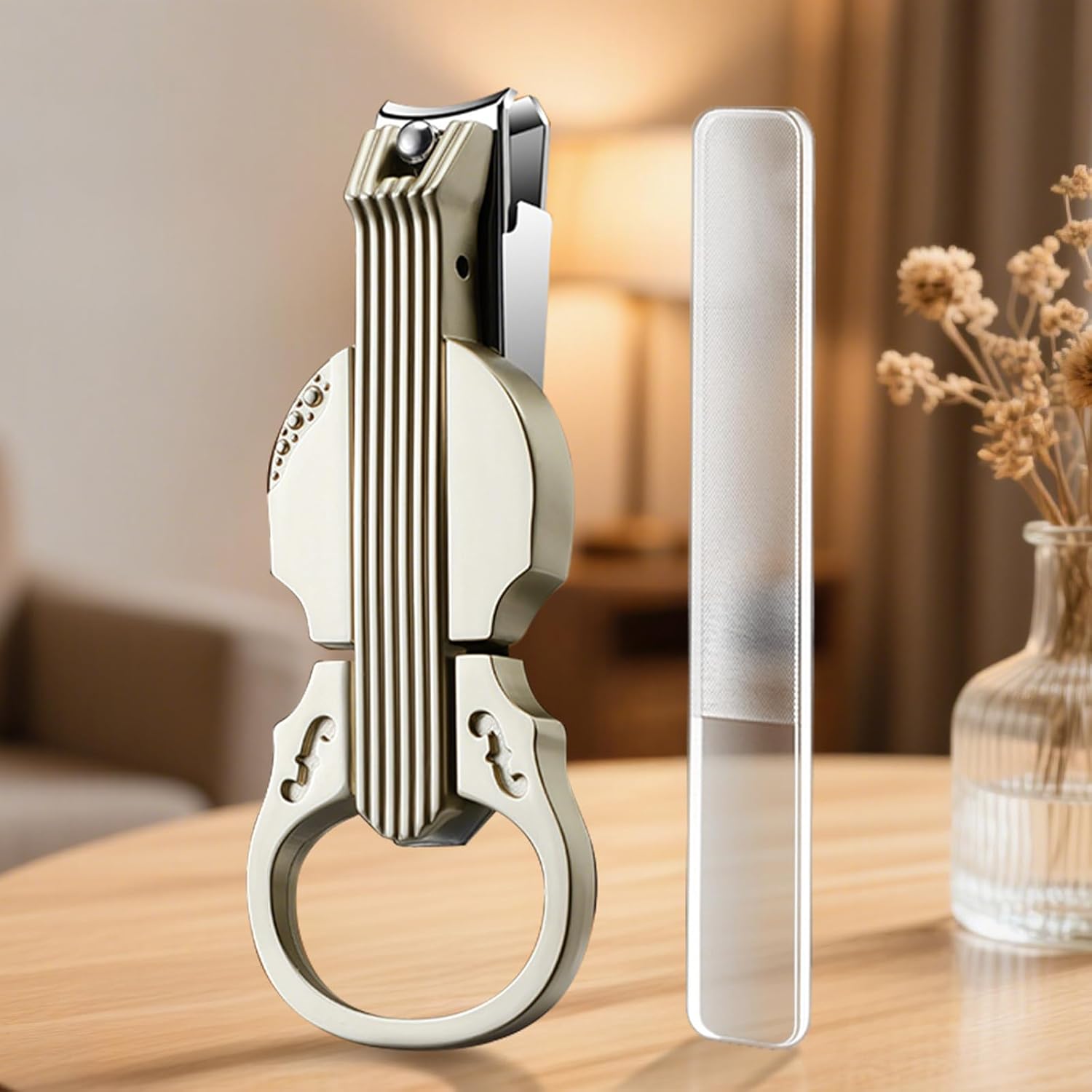 Anti-Splash Nail Clippers With Magnifying Glass