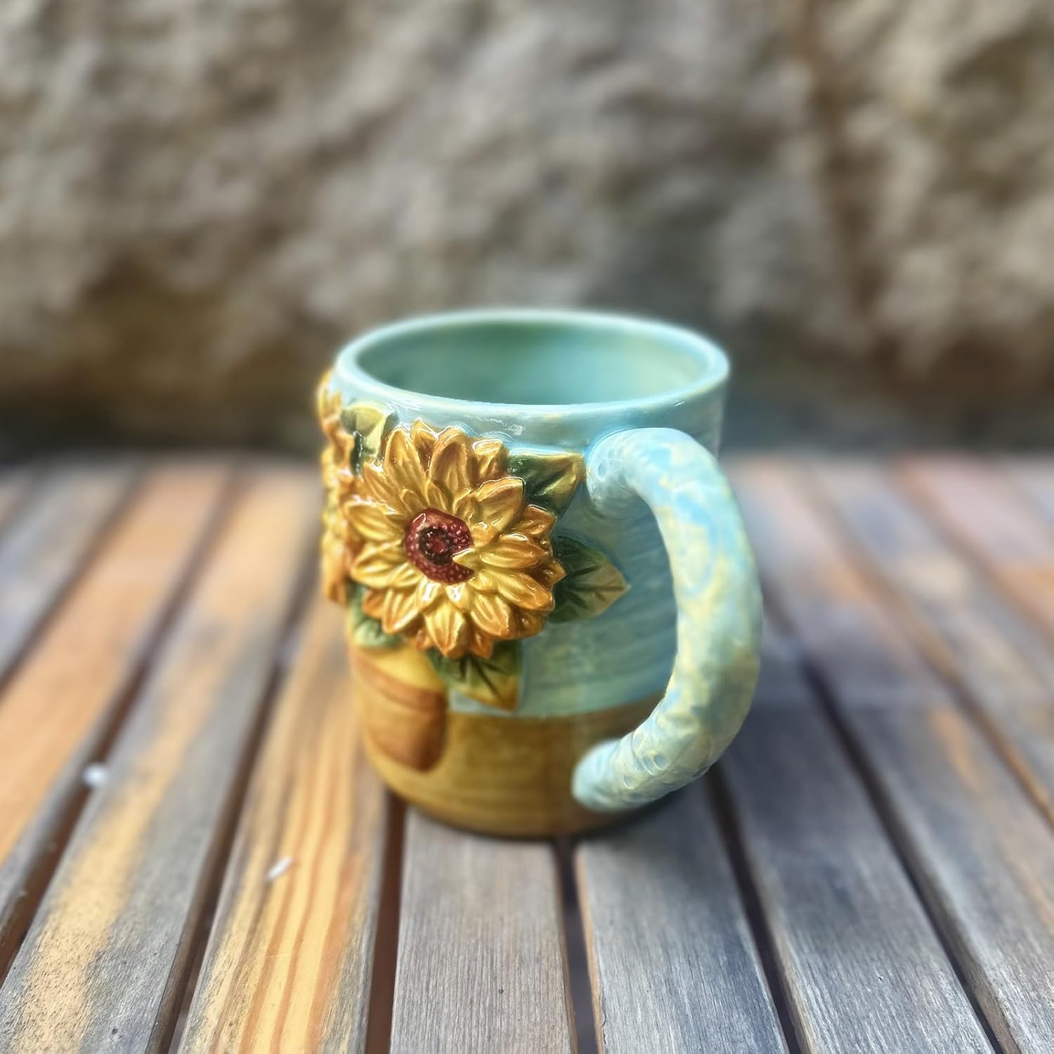 13oz 3D Handmade and Hand-painted Ceramic Coffee Mug