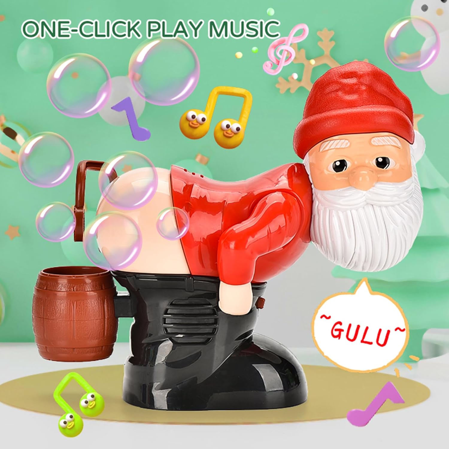 Funny Santa Claus Bubble Modeling of The Fart Fart